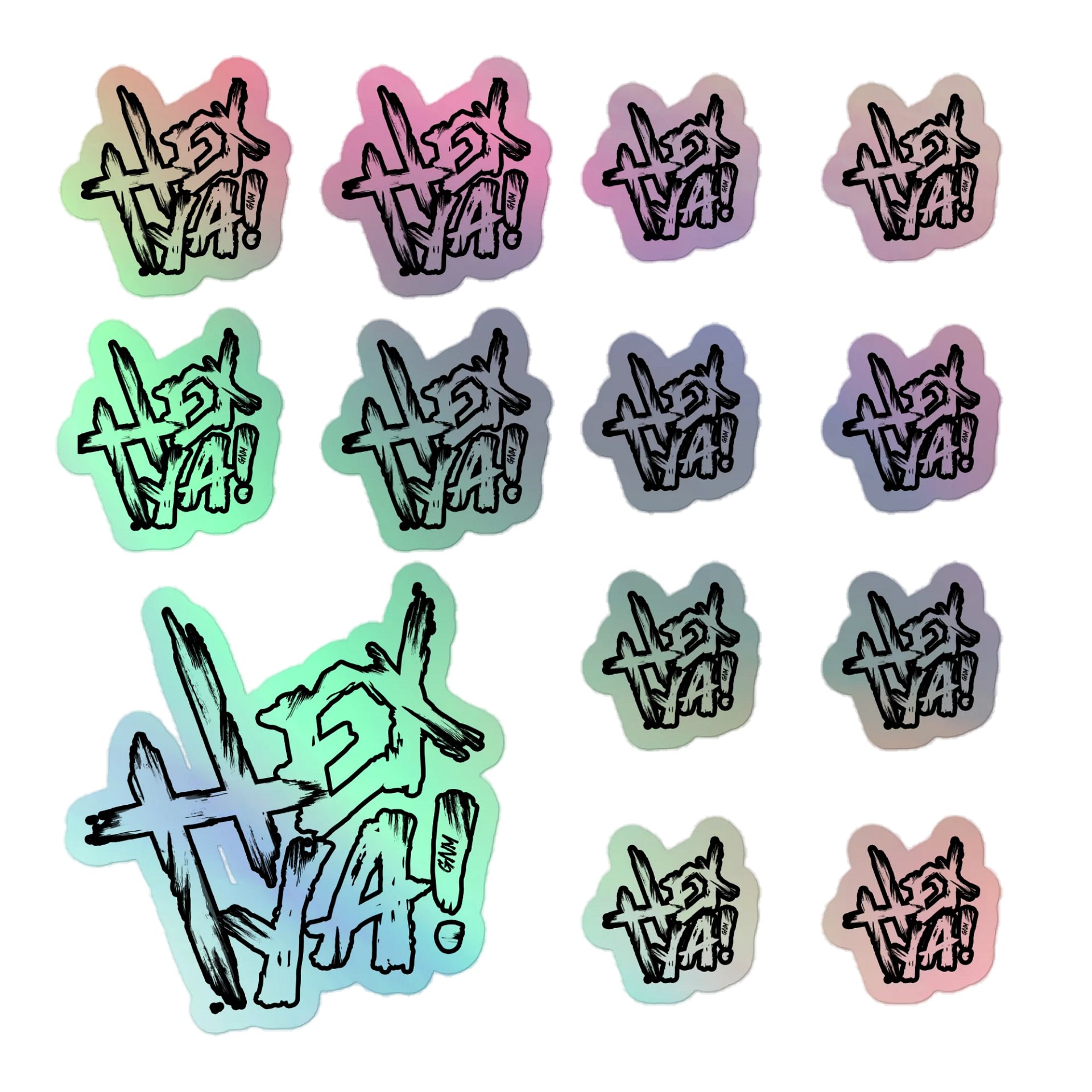 HexYa! Holographic Sticker Sheet product image (1)