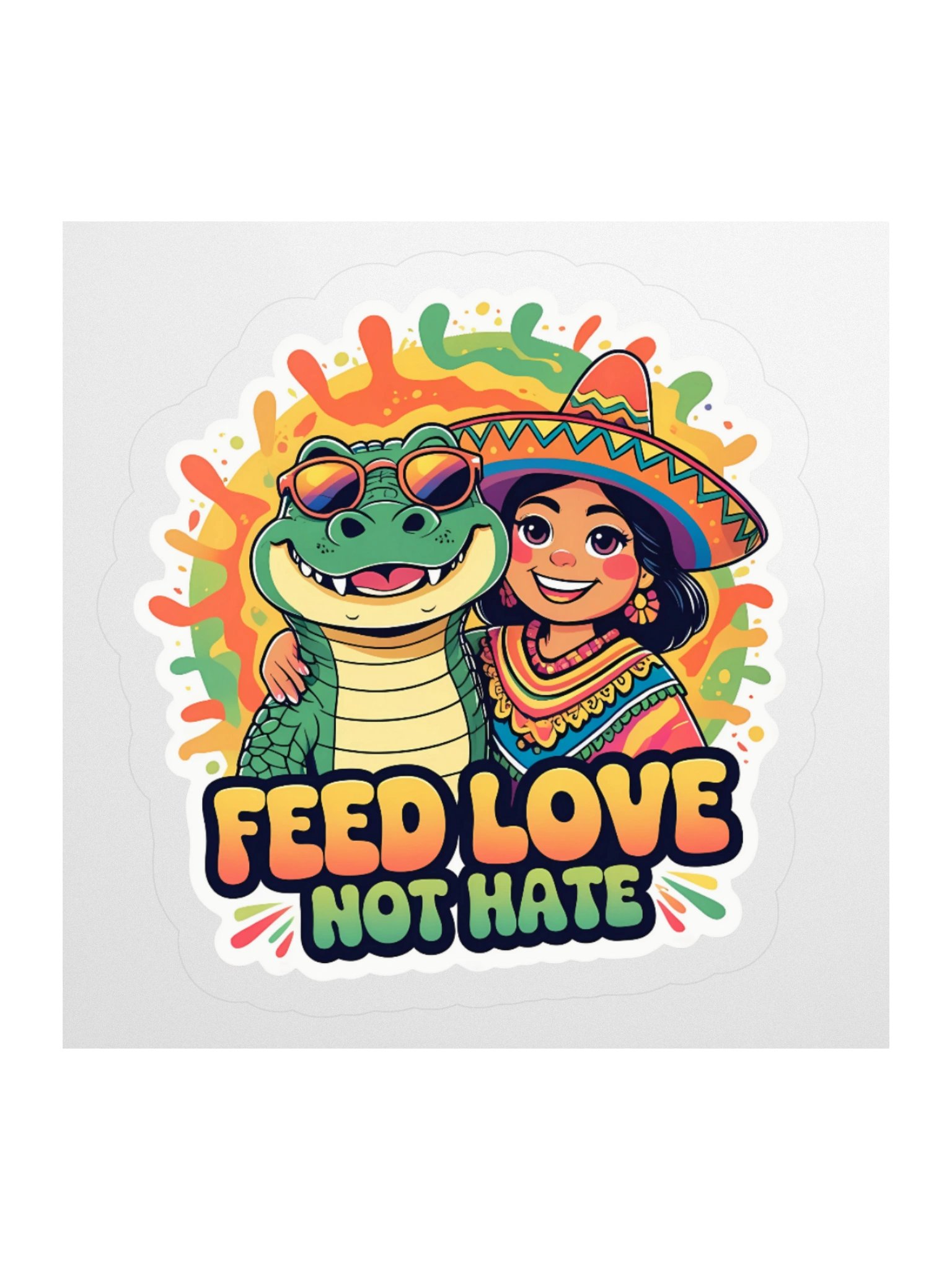 Love Gator Kiss Cut Stickers product image (1)