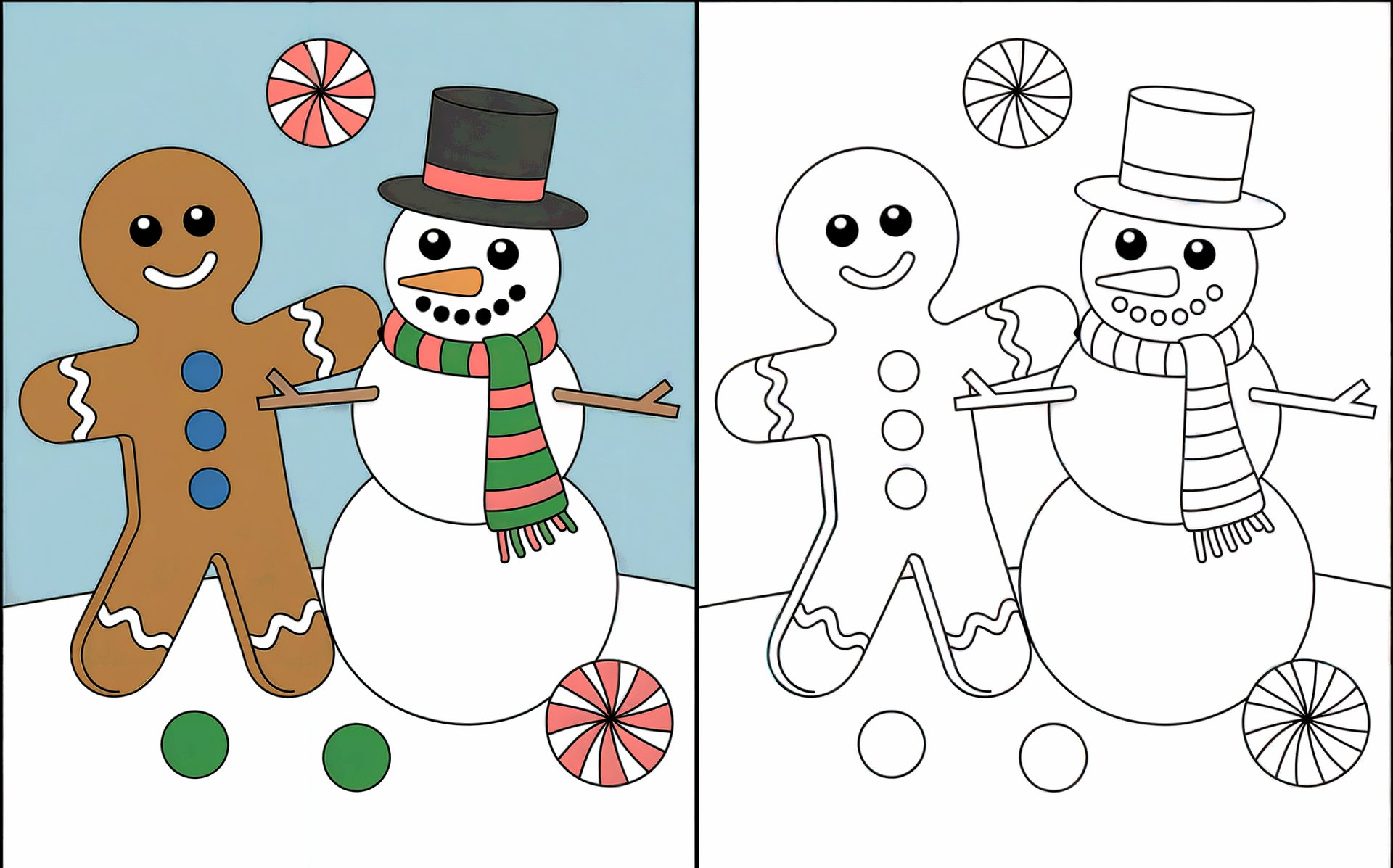 Cute Gingerbread Coloring Pages product image (5)