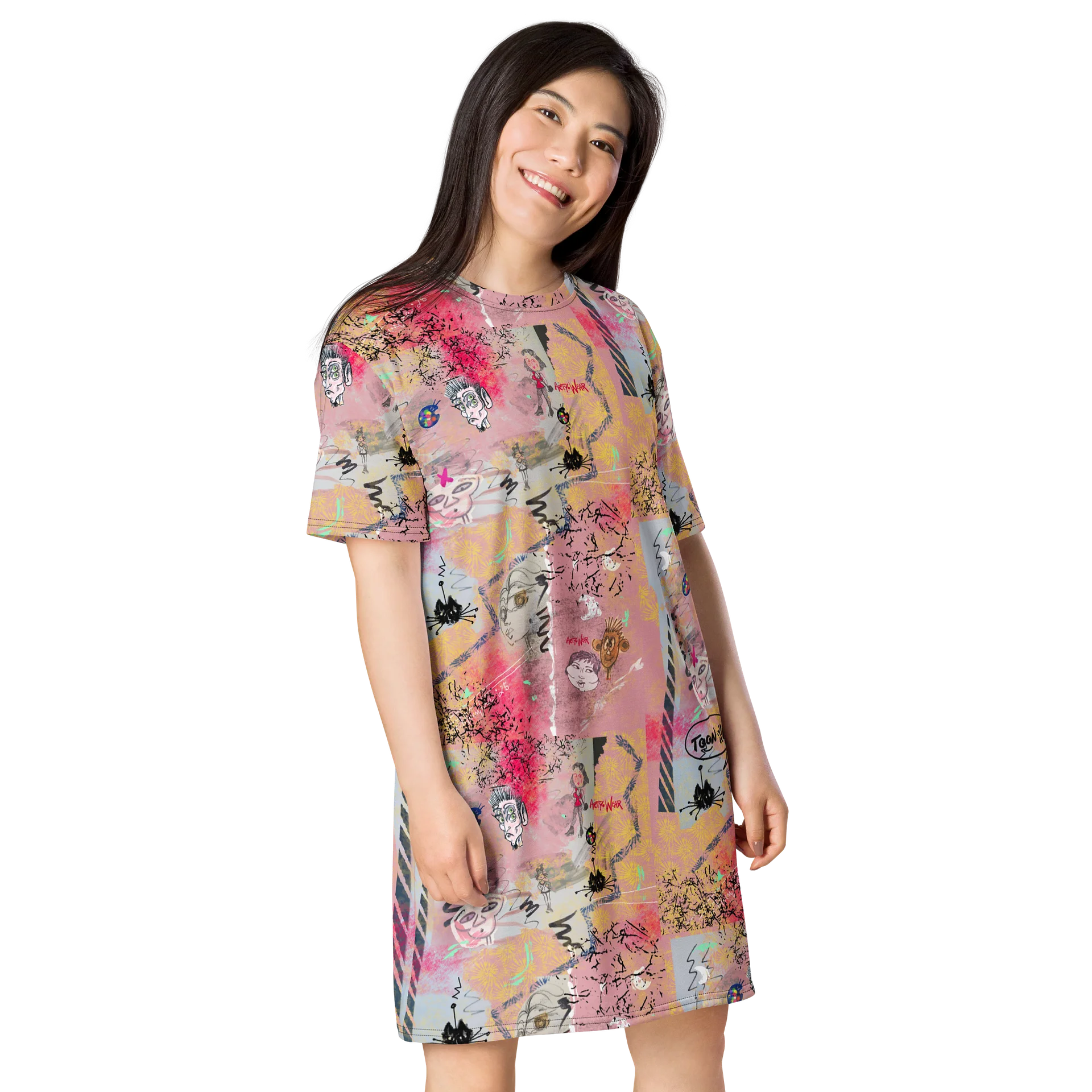 Toon it Up! T-Shirt Tunic Dress 'Rosie Toons' product image (6)
