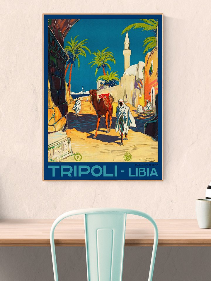 Tripoli, Libya (ENIT, 1930) — retro vintage travel poster, retro travel art, retro travel wall art product image (2)