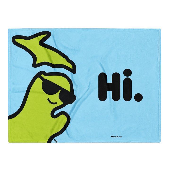 MI Says Hi™ Michigan Throw Blanket product image (1)