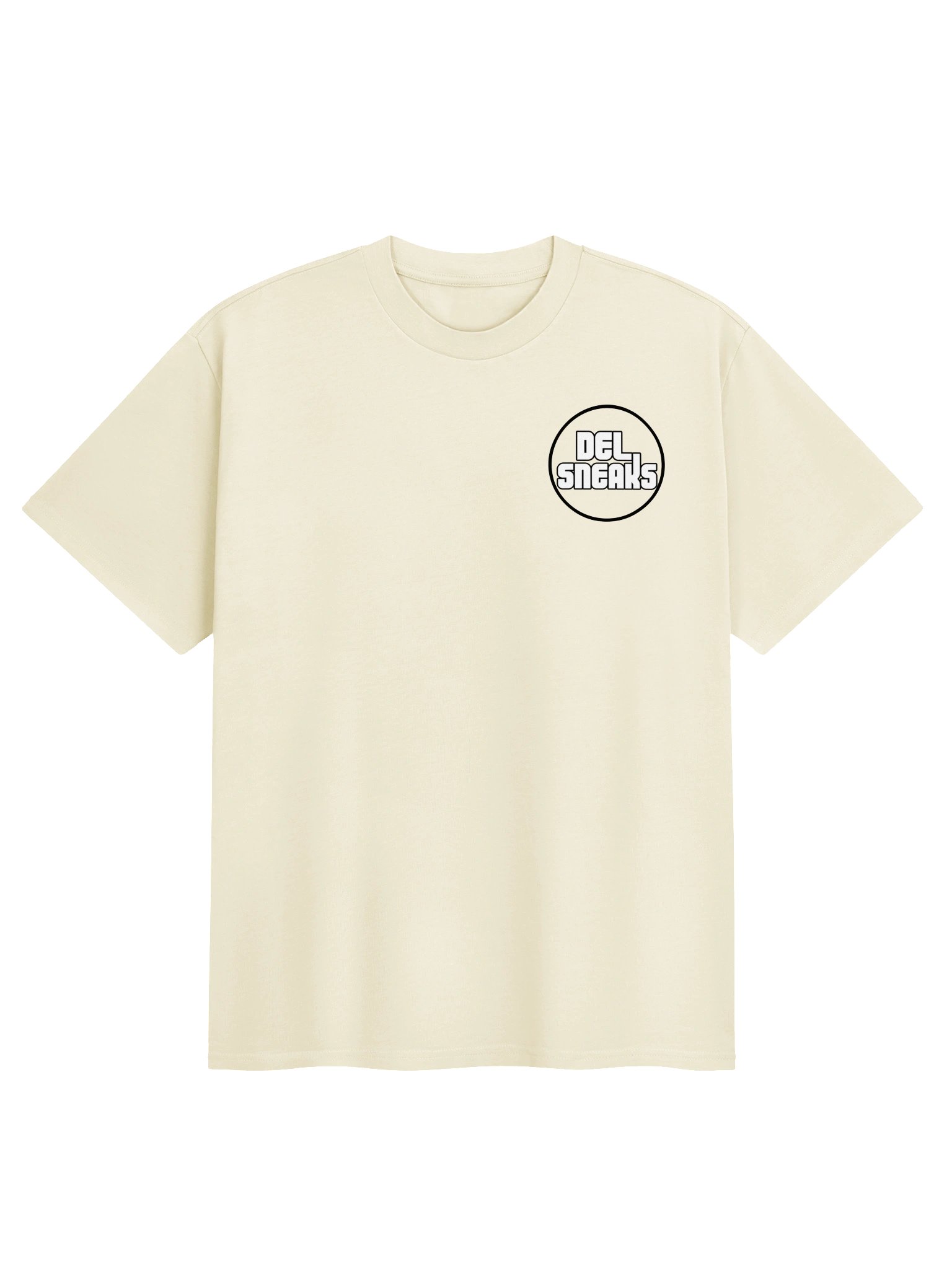 F&B Circular Logo Oversized T Shirt Cream product image (1)