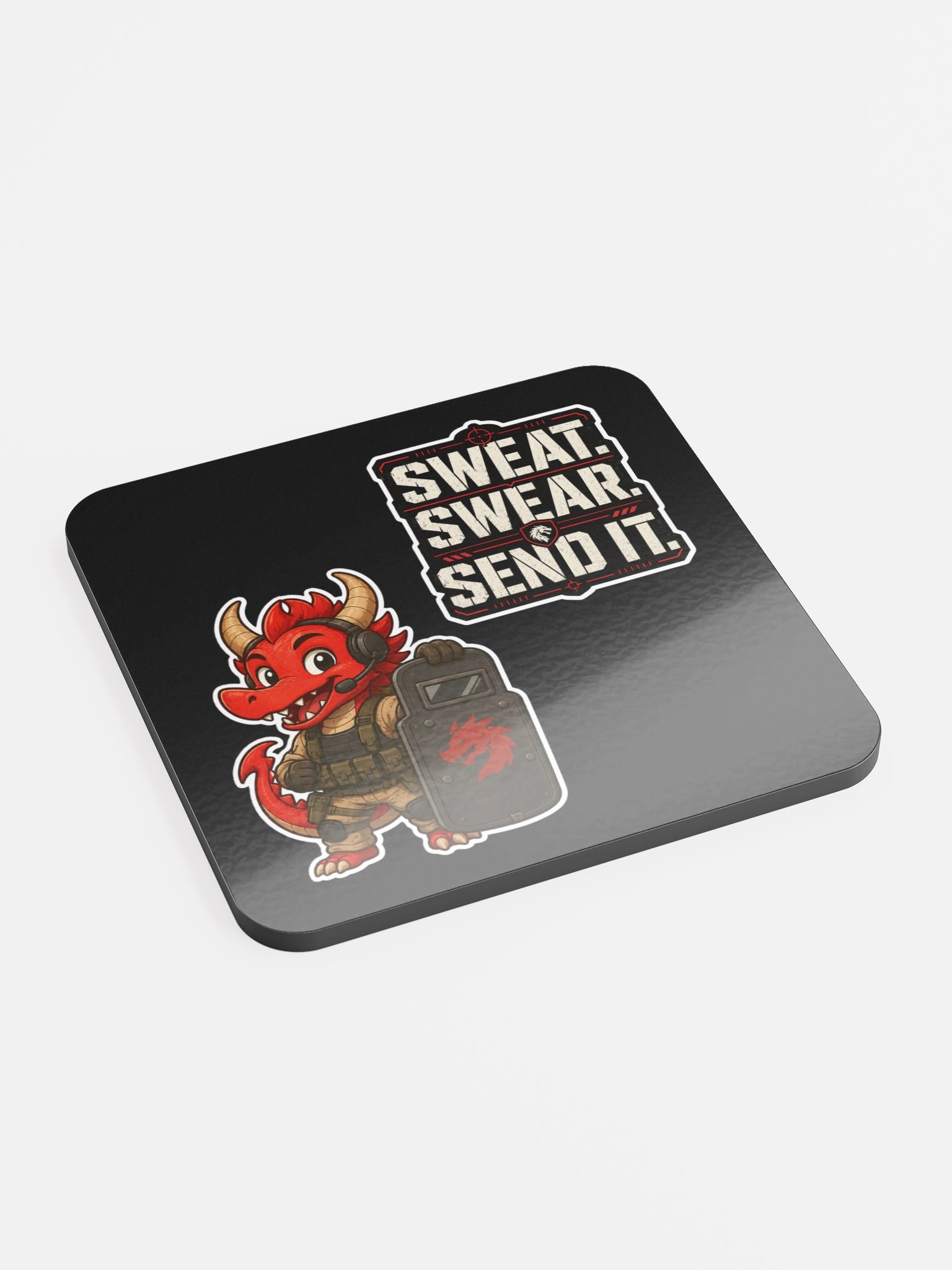 Sweat. Swear. Send it coaster product image (2)