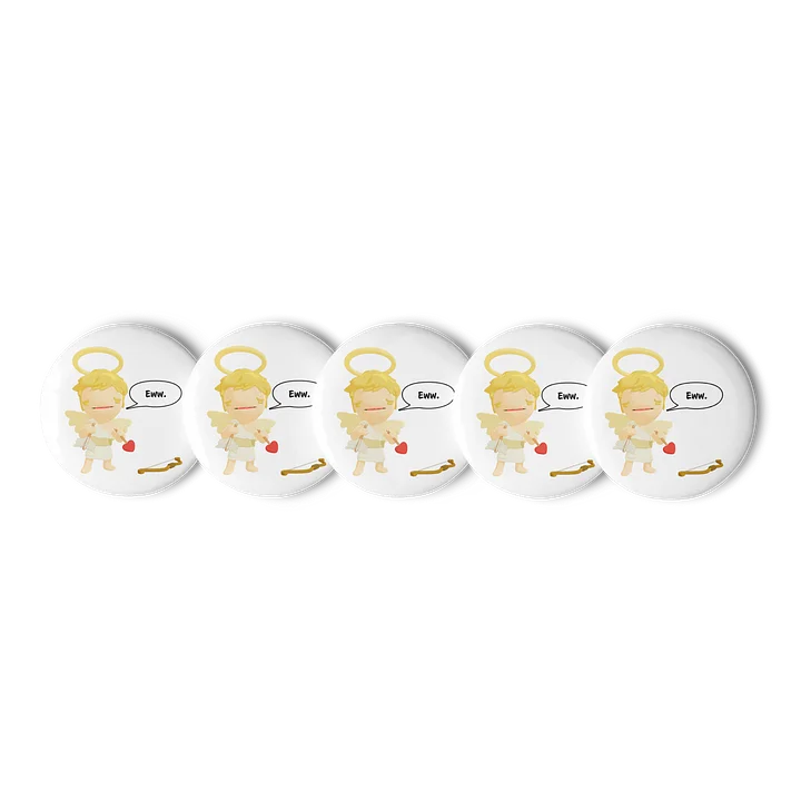 Disgusted Cupid Pin Buttons (5 pieces) product image (1)