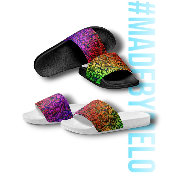 Rainbow Space Scribble - Women's Slides | #MADEBYMELO product image (1)