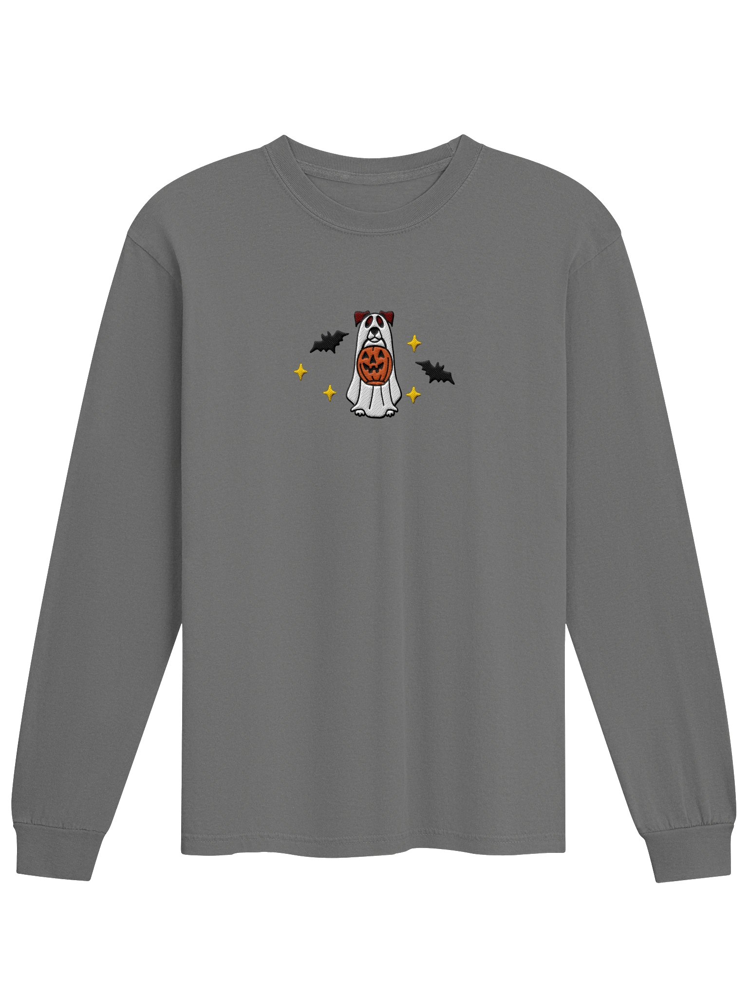 Halloween Parson Russell Terrier (Grizzle & White) Embroidered Long-Sleeve T-Shirt product image (9)