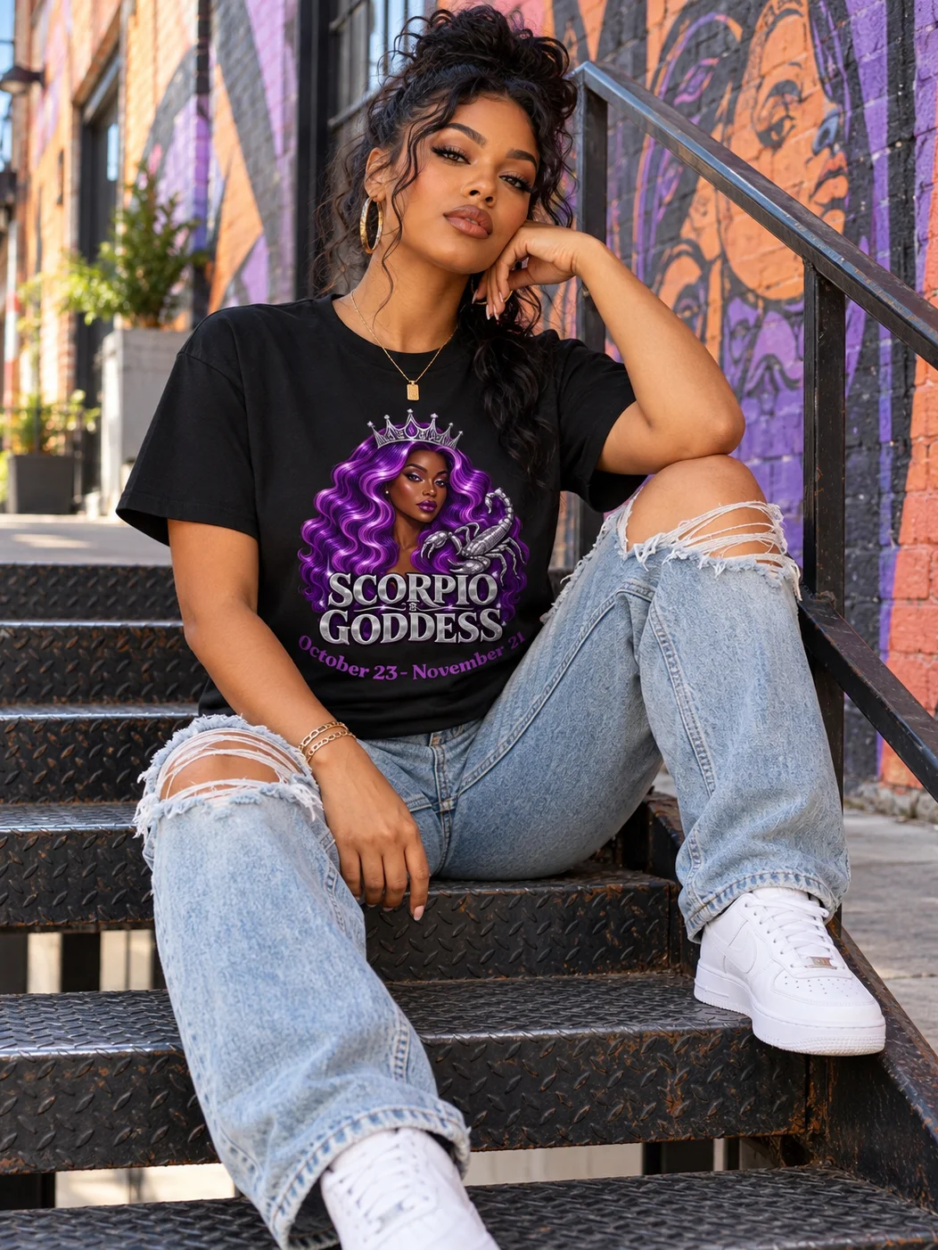 Scorpio Goddess Zodiac Tee product image (1)