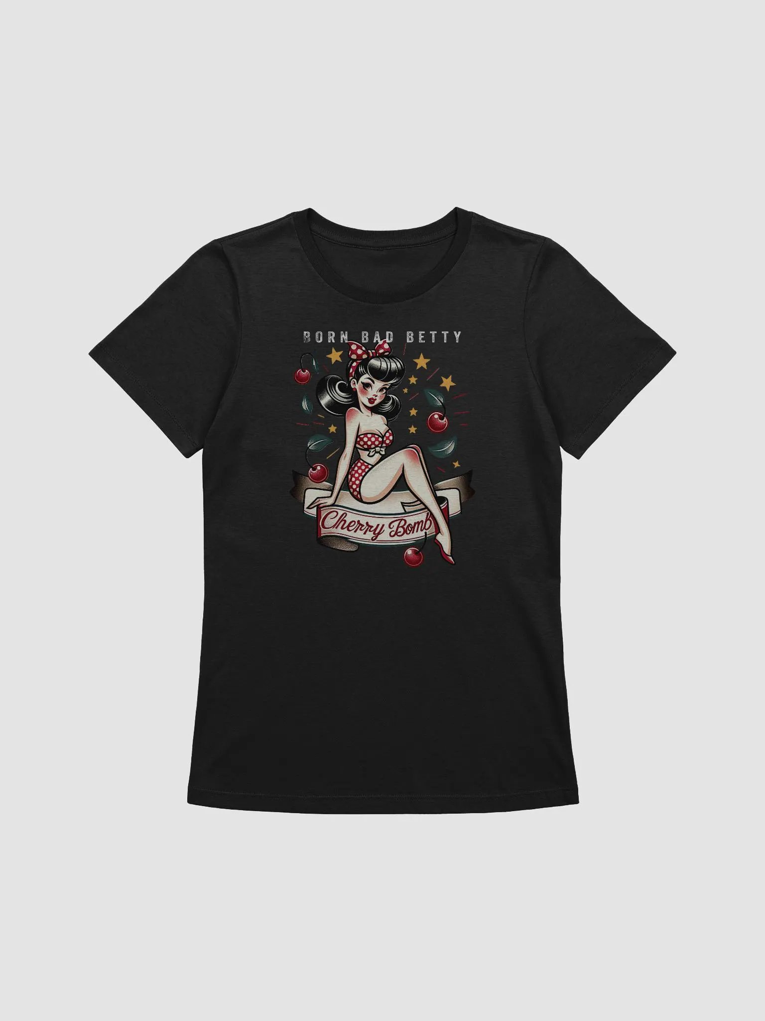 Cherry Bomb Pin-Up Girl Relaxed-fit T-Shirt product image (3)