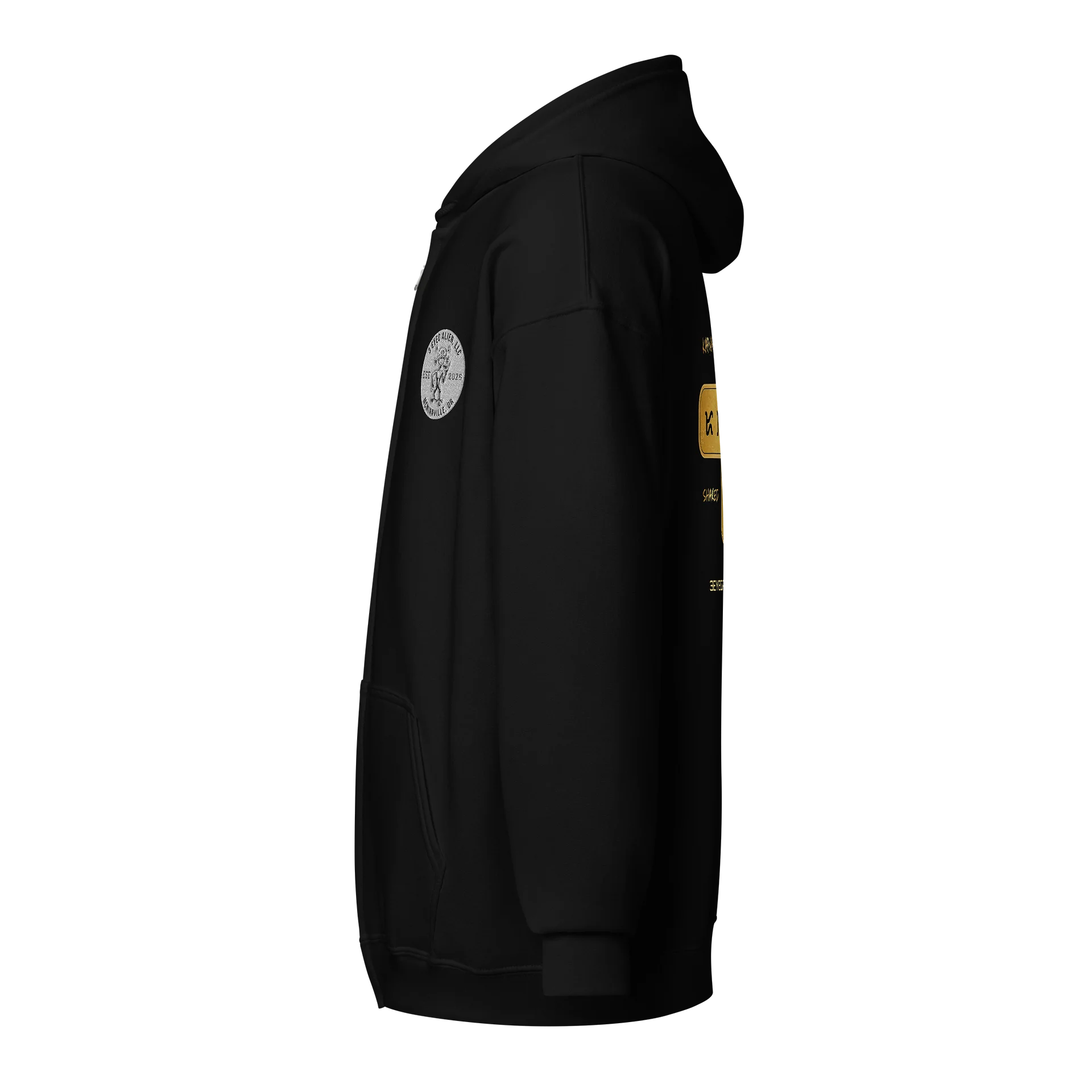 3EA LOGO / KAPWA Doctrine – EMBROIDERED GOLD ZIP HOODIE product image (6)