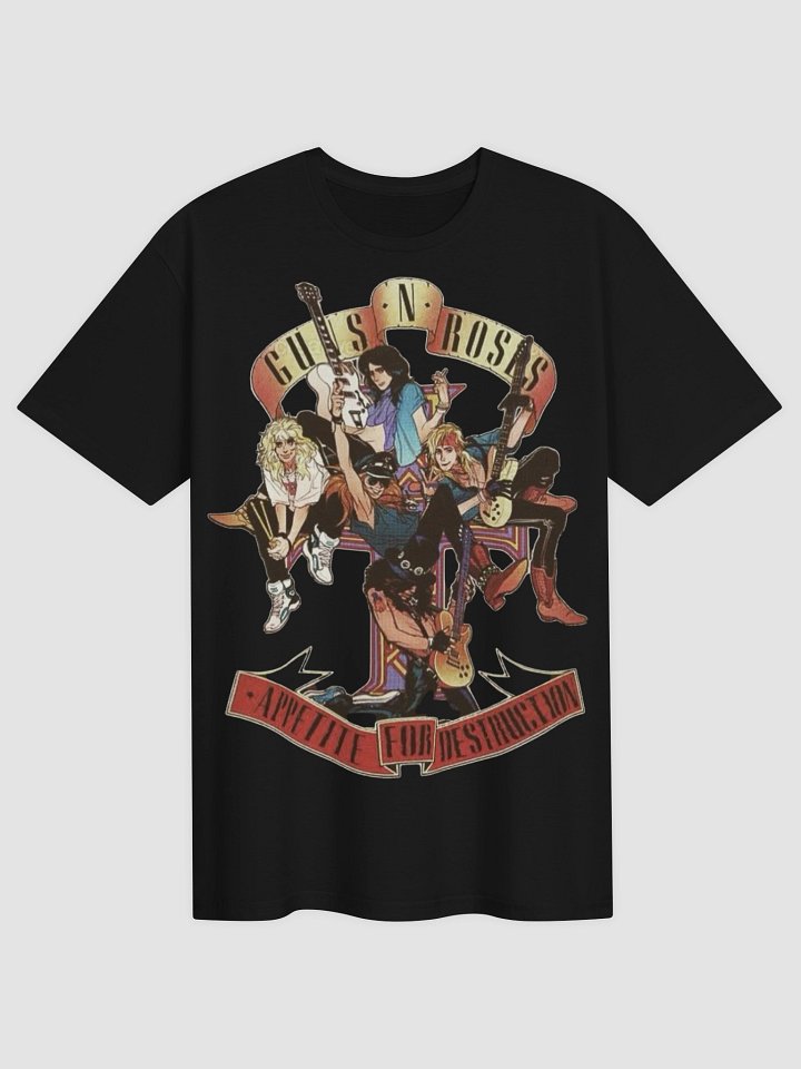 Guns N Roses Appetite for Destruction Graphic Tee | Classic Lineup Vintage Illustration | Hard Rock Collector Shirt product image (1)