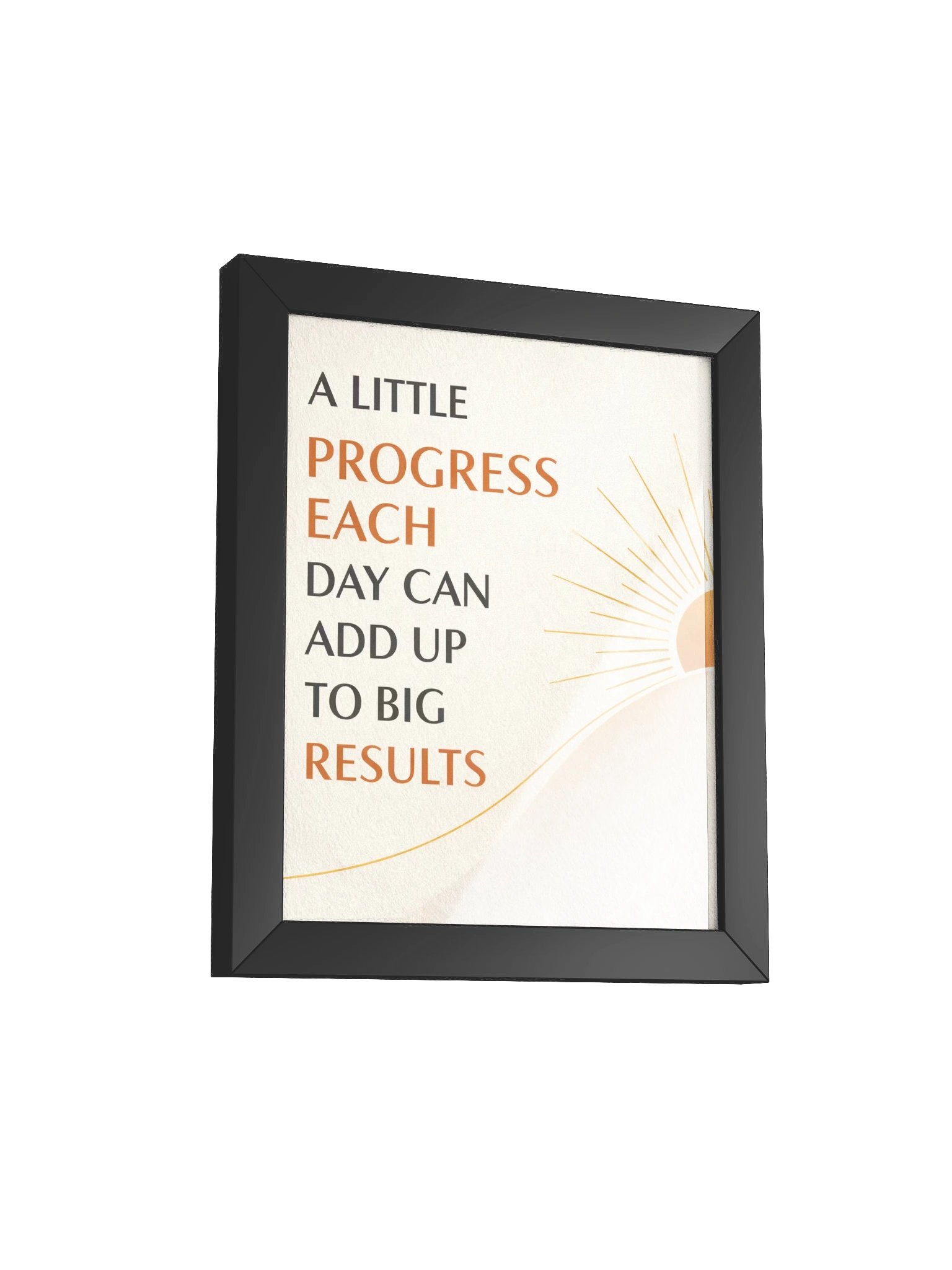 A Little Progress Each Day – Minimalist Motivational Wall Art | Modern Growth Mindset Quote Print product image (12)