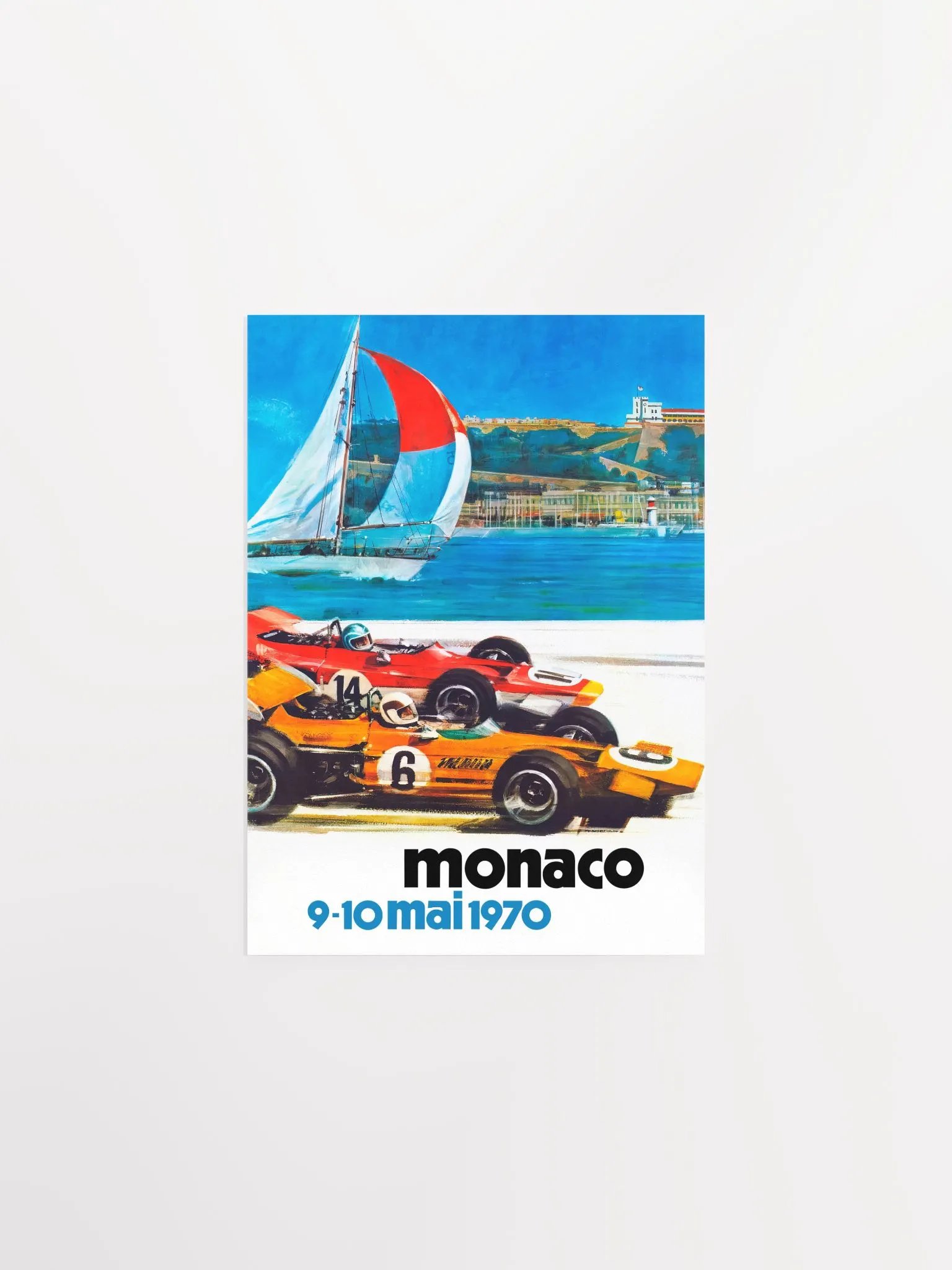 Monaco Vintage F1 Grand Prix, 1970 poster — Vintage Formula 1 poster, Monaco Grand Prix poster, retro travel poster, retro travel art product image (7)
