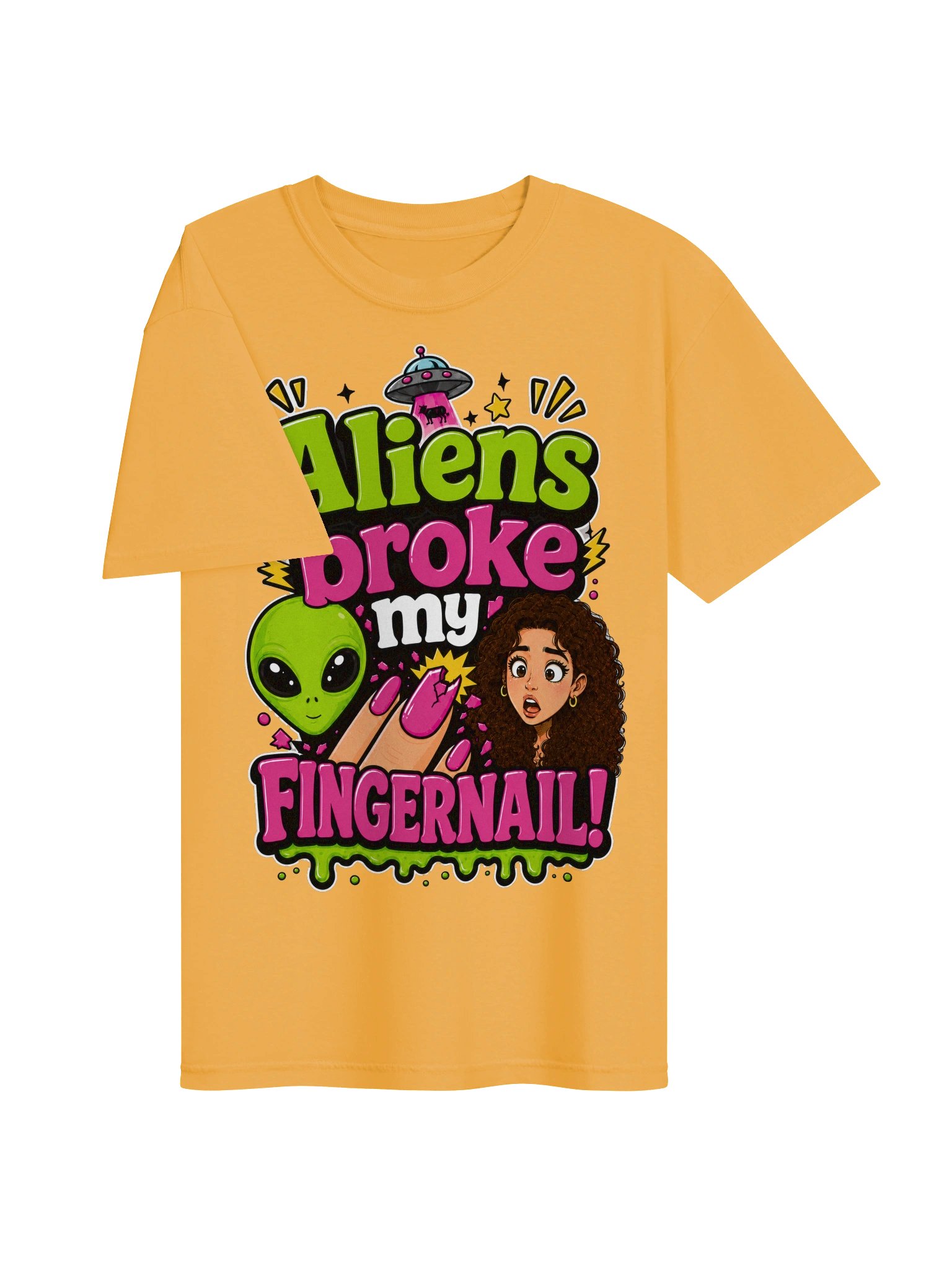 Aliens Broke My Fingernail Tee product image (31)