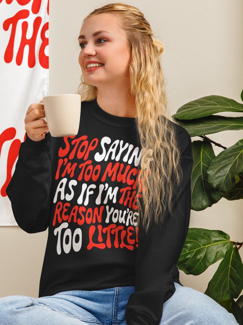 You're Not Too Much Human Design Manifestor Sweatshirt product image (3)