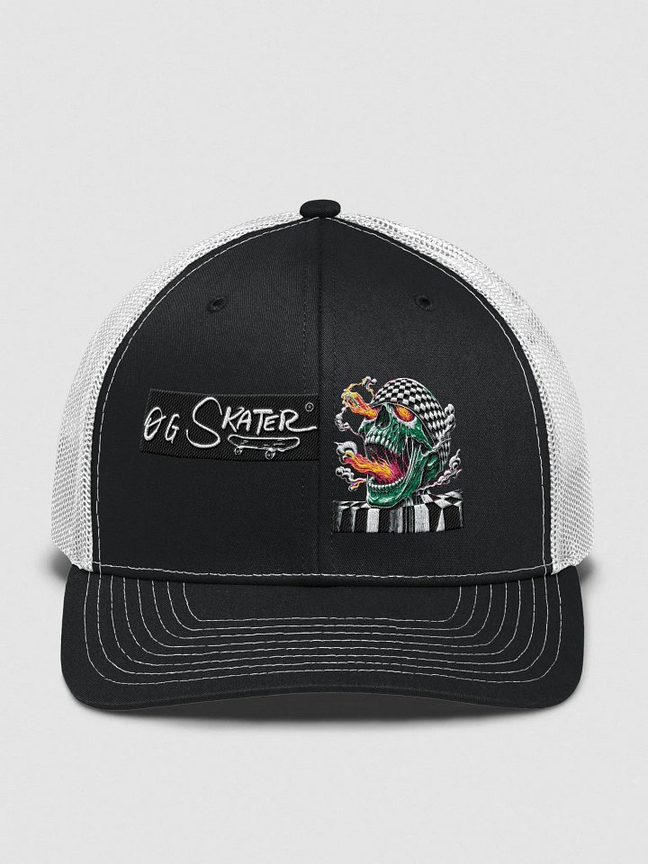 "Flaming Skull" – OGSkater Richardson Trucker Hat product image (1)