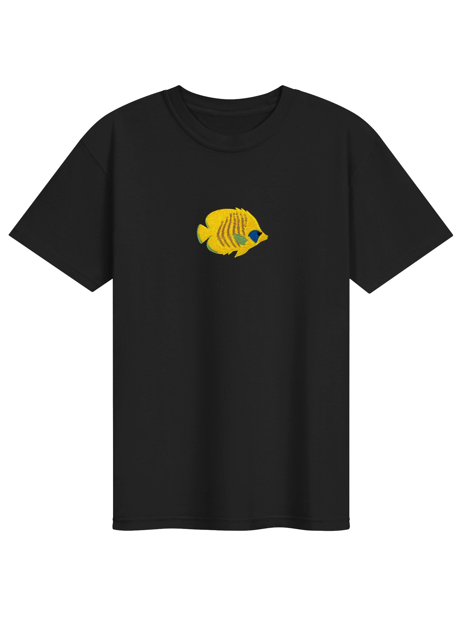 Blue Cheek Butterflyfish Premium T-Shirt (Embroidered) for Reef and Marine Aquarium Lovers product image (9)