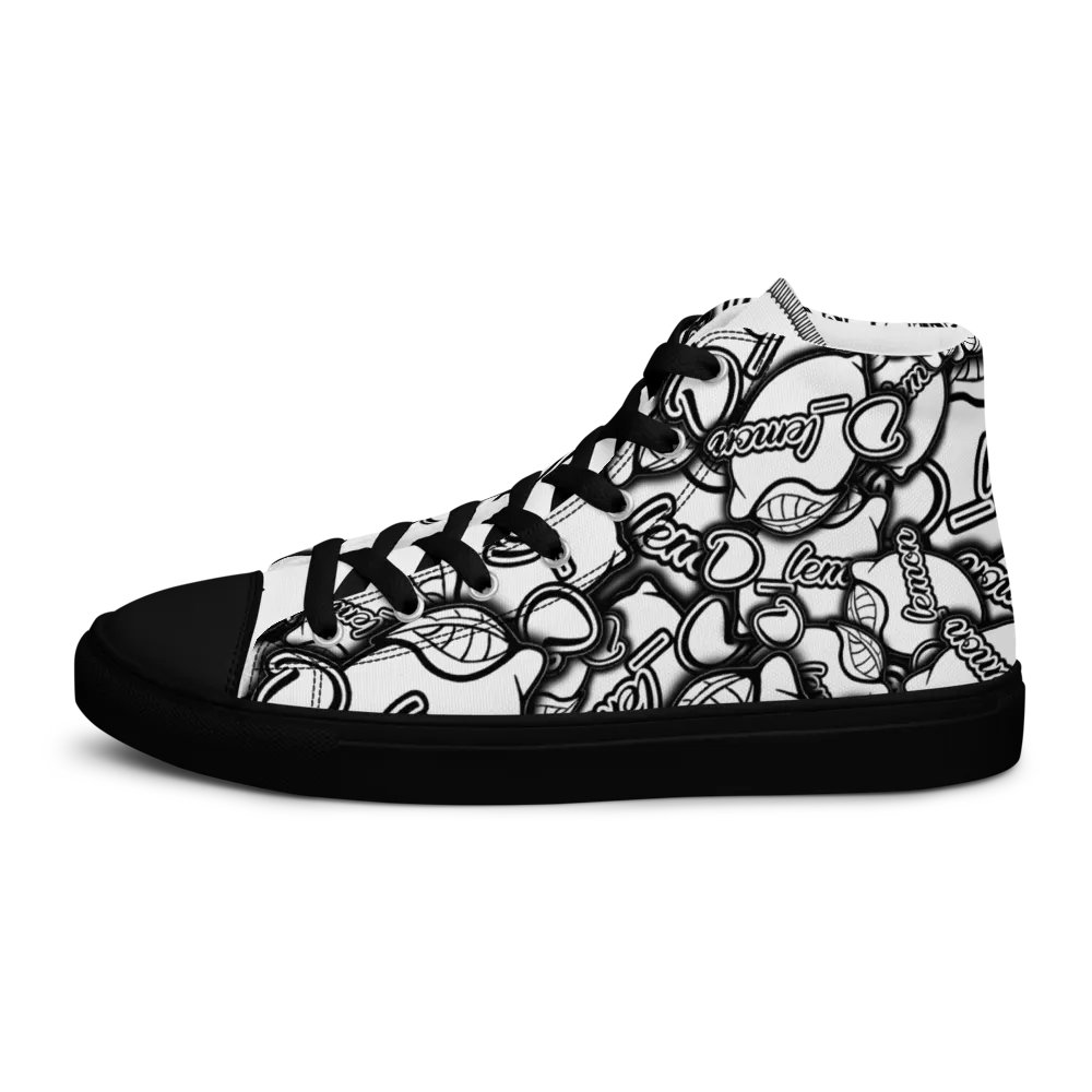 Black Sticker Pile Women's High Tops product image (7)