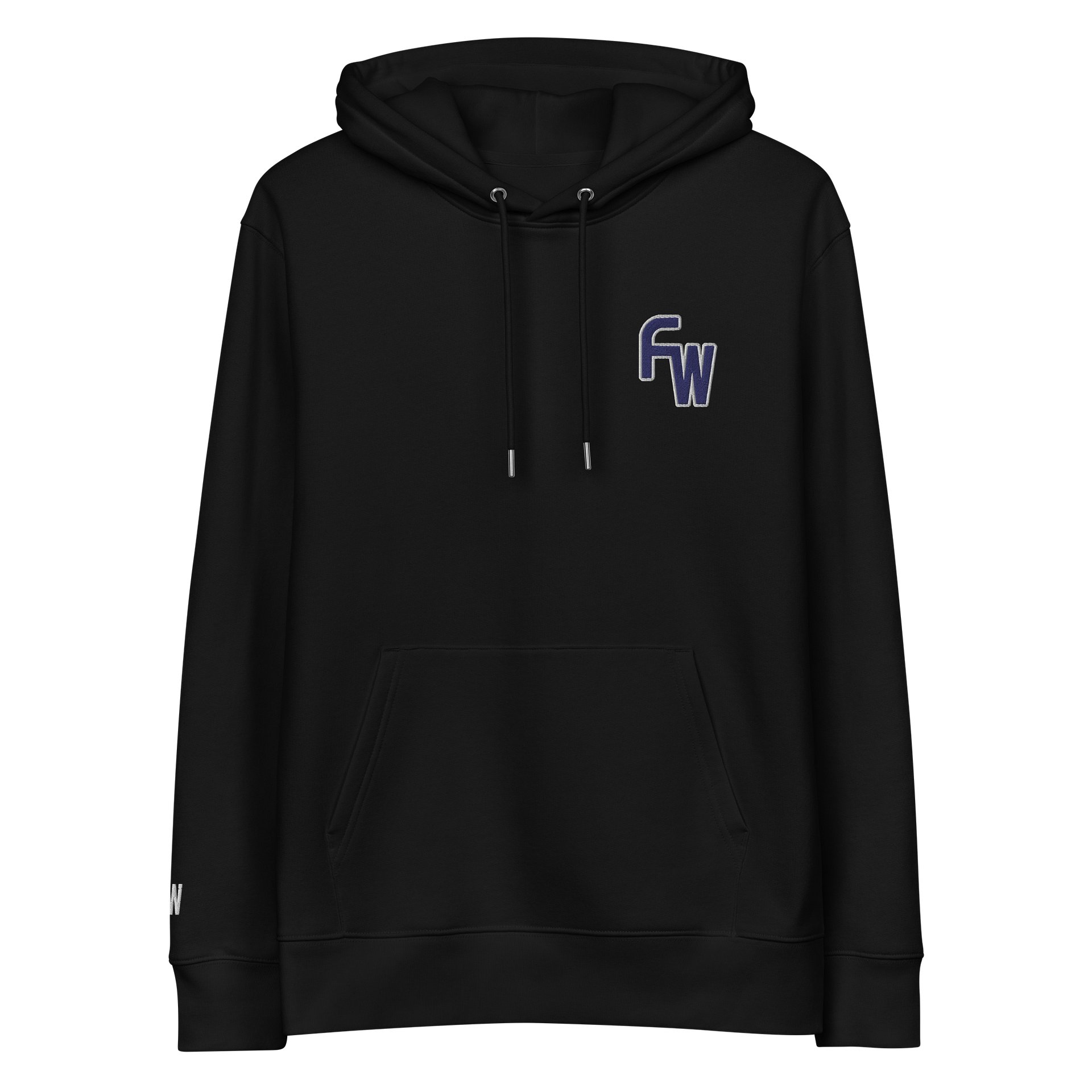 Embroidered Monogram Hoodie in Black with Backprint product image (5)