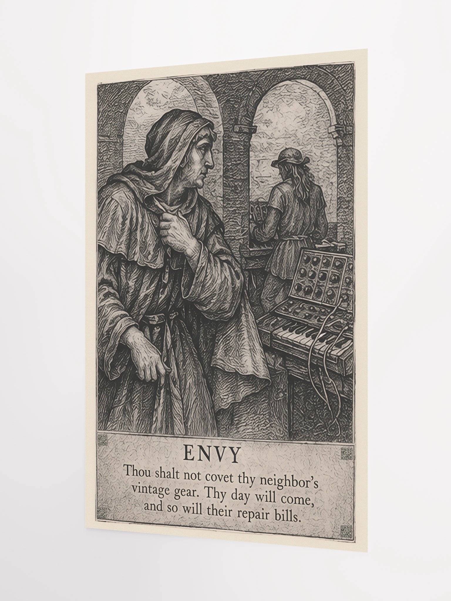 ENVY, from THE SEVEN HERESIES OF SYNTHESIS, by Frank Fonik, Techno EDM Matte Paper Poster product image (2)
