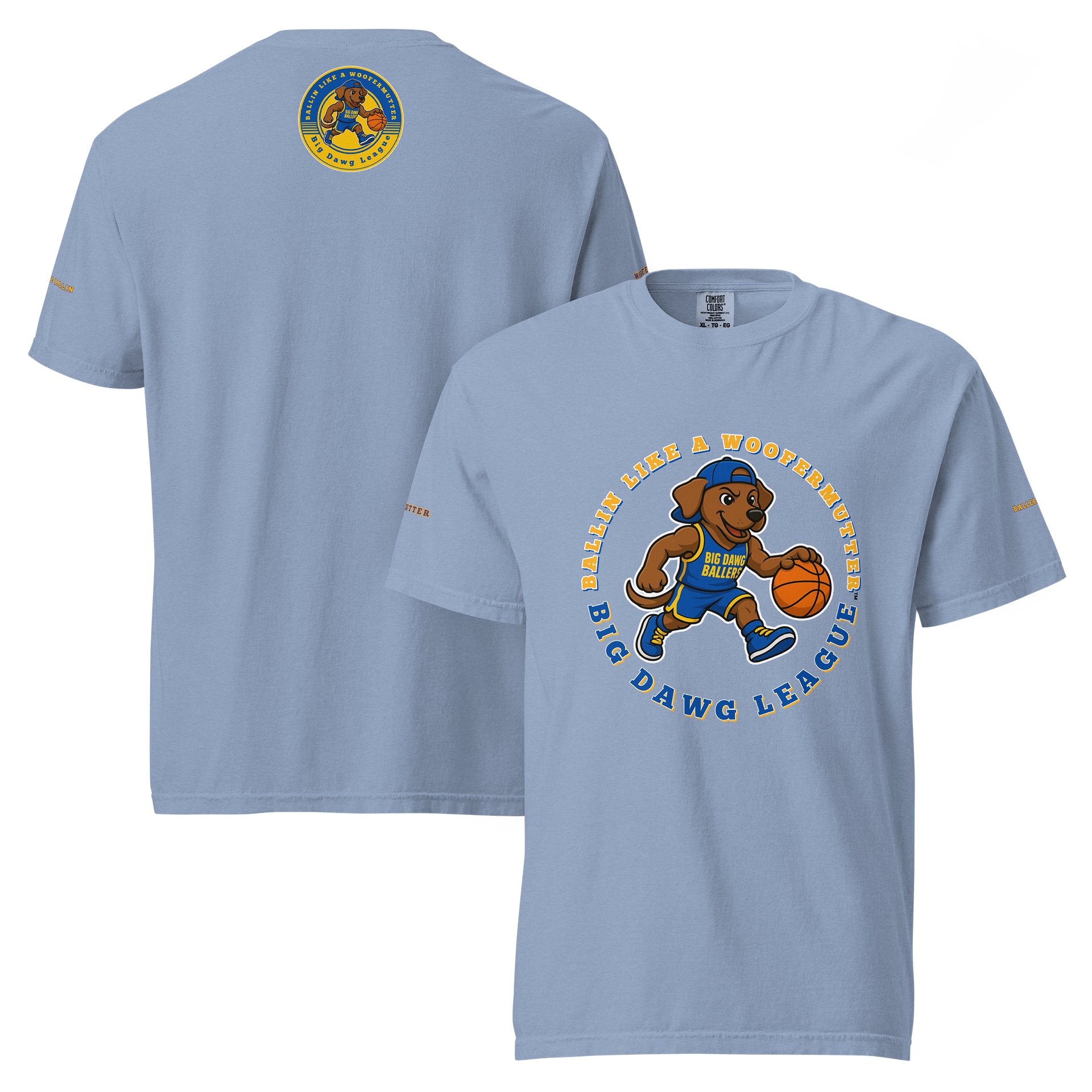 Brown Labrador Ballin Like A WooferMutter™ Unisex Garment-Dyed Heavyweight T-Shirt product image (7)