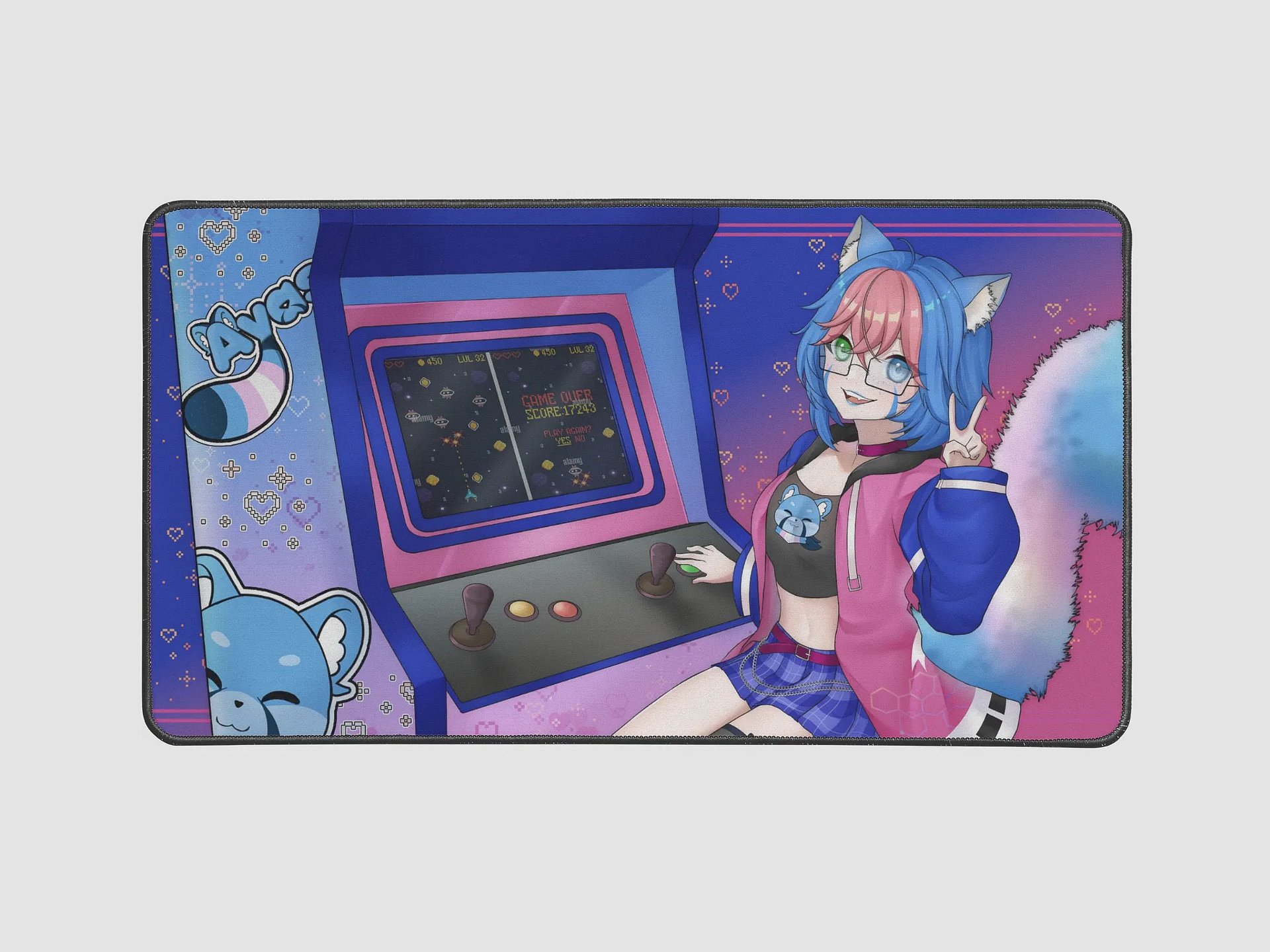 Aya's Arcade Desk Mat (12" x 22") product image (1)