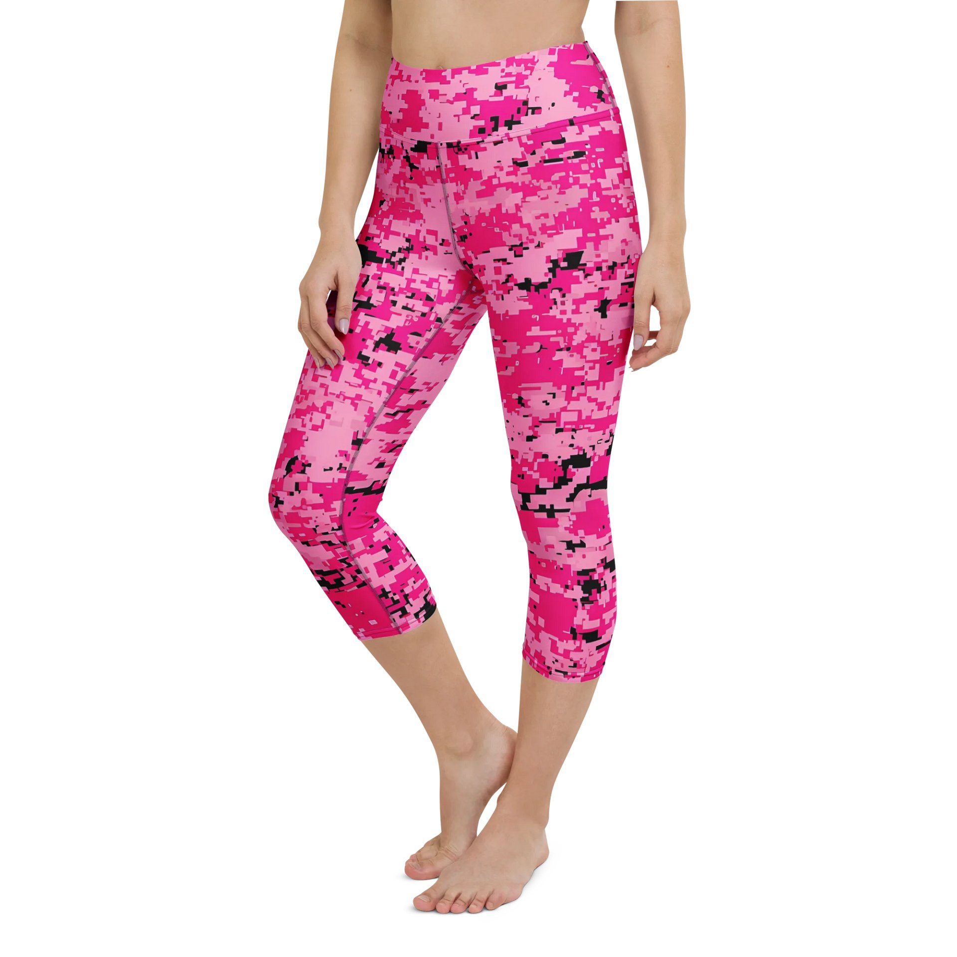Pink Mosaic 90s Yoga Capri Leggings product image (6)