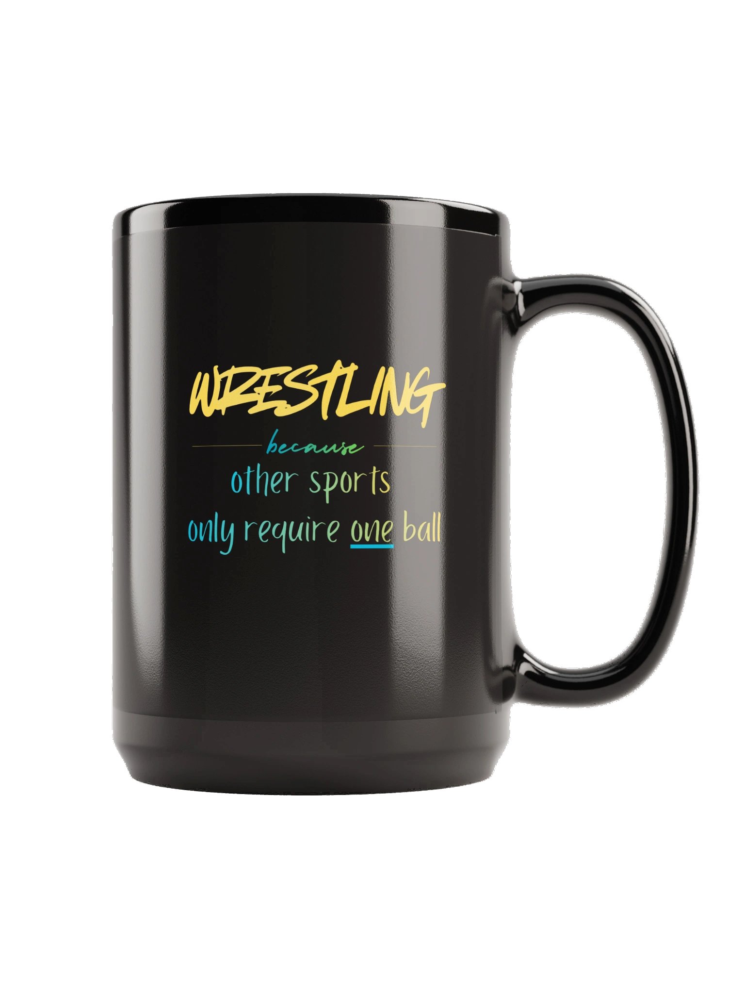 Wrestling Humor Black Glossy Mug product image (3)