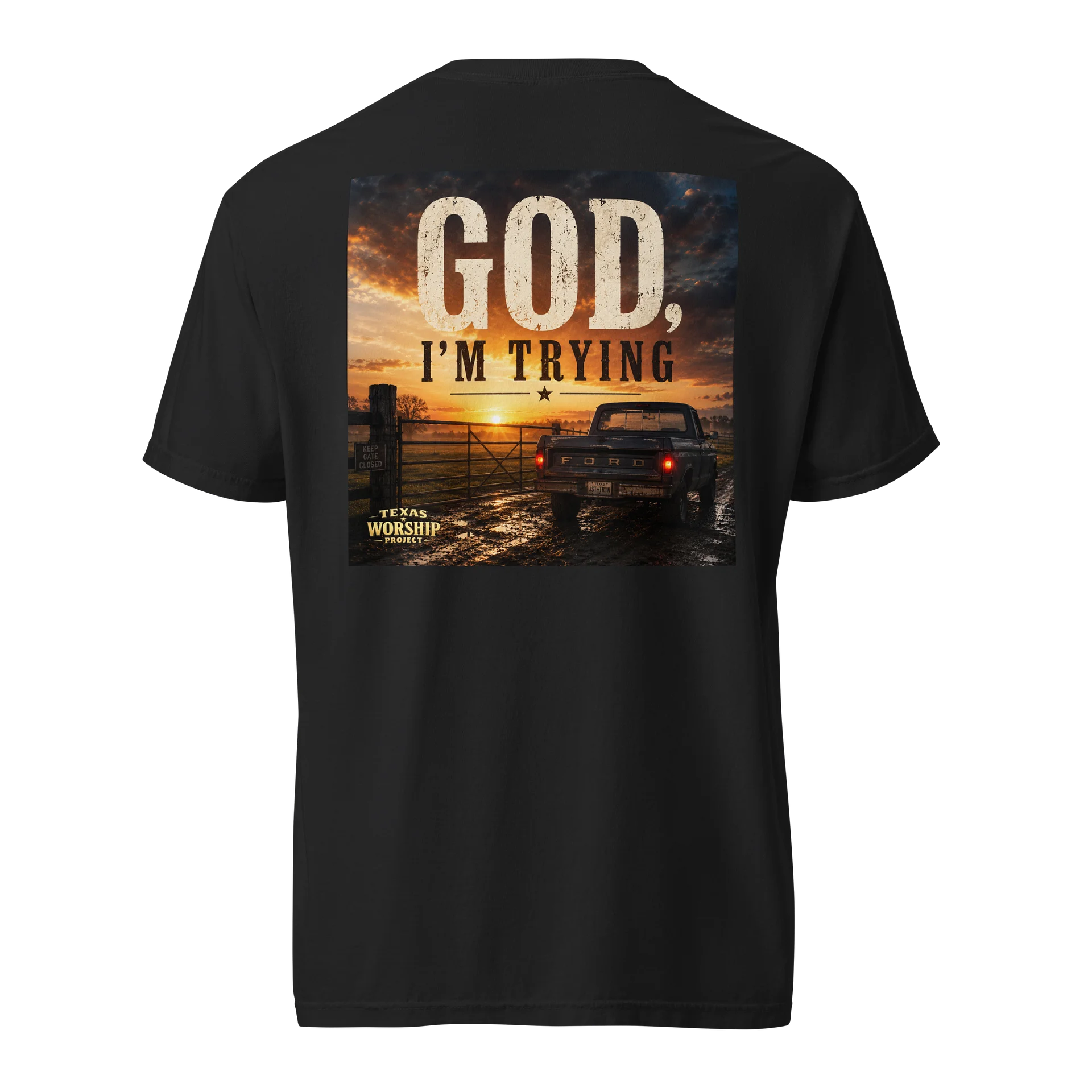God, I’m Trying Tee product image (4)