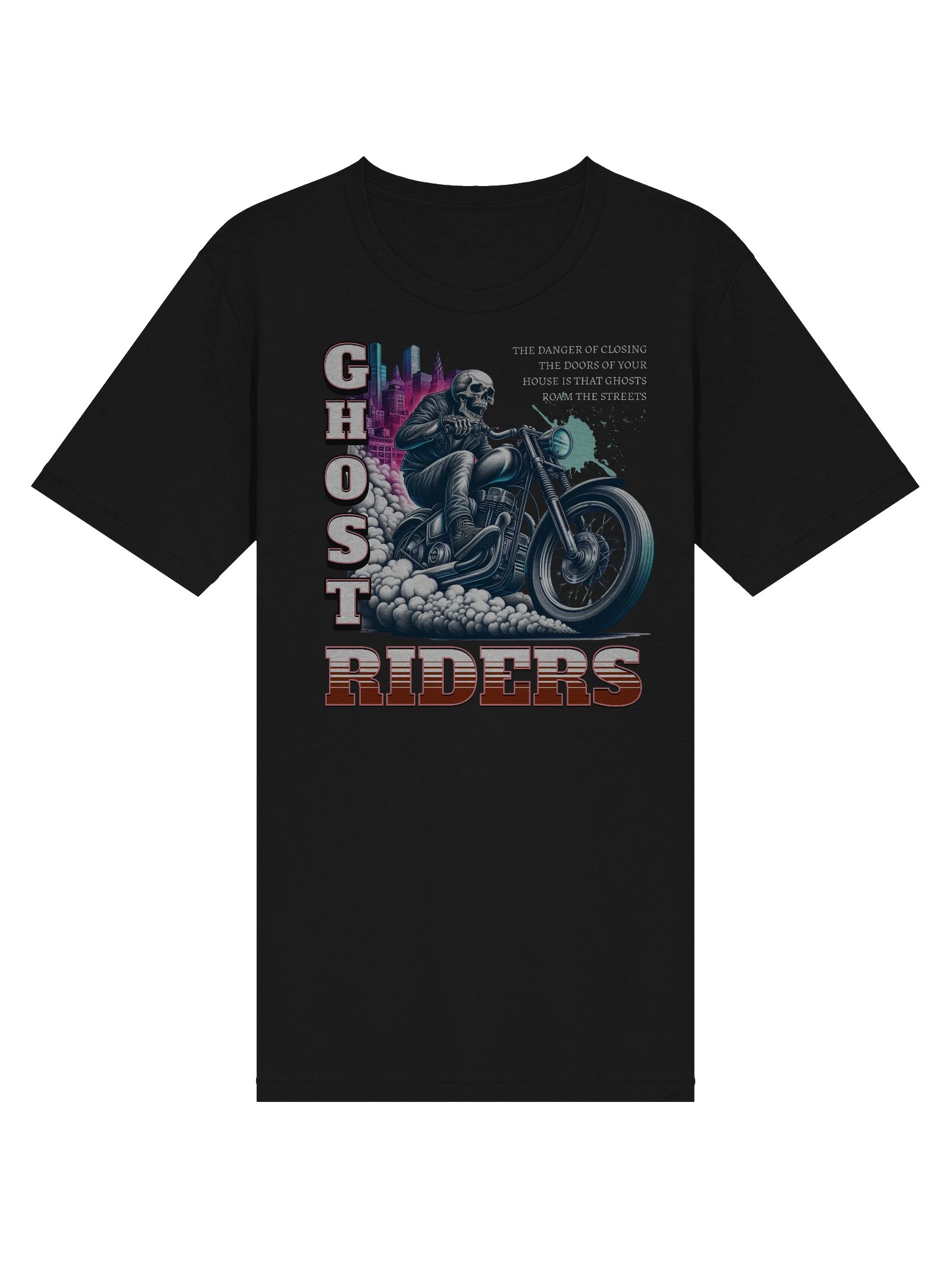 Bold Ghost Rider Skull Graphic T-Shirt for Everyday Wear product image (21)