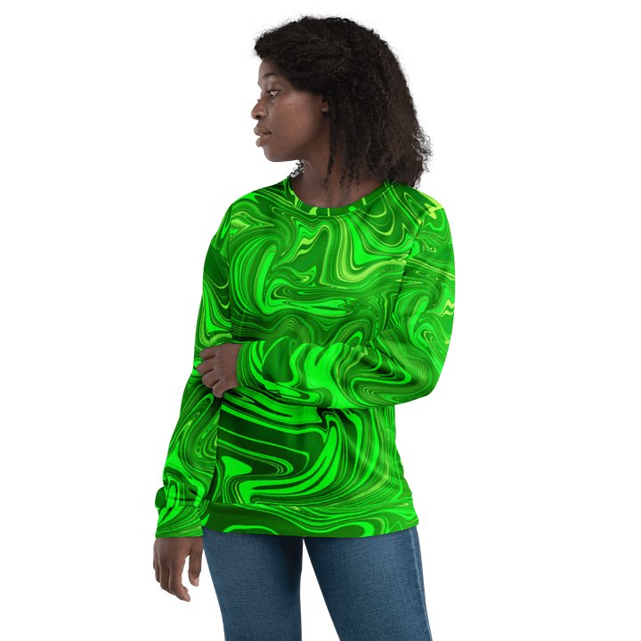Sweatshirt - Different Shades of Green Digital Fluid Art product image (1)