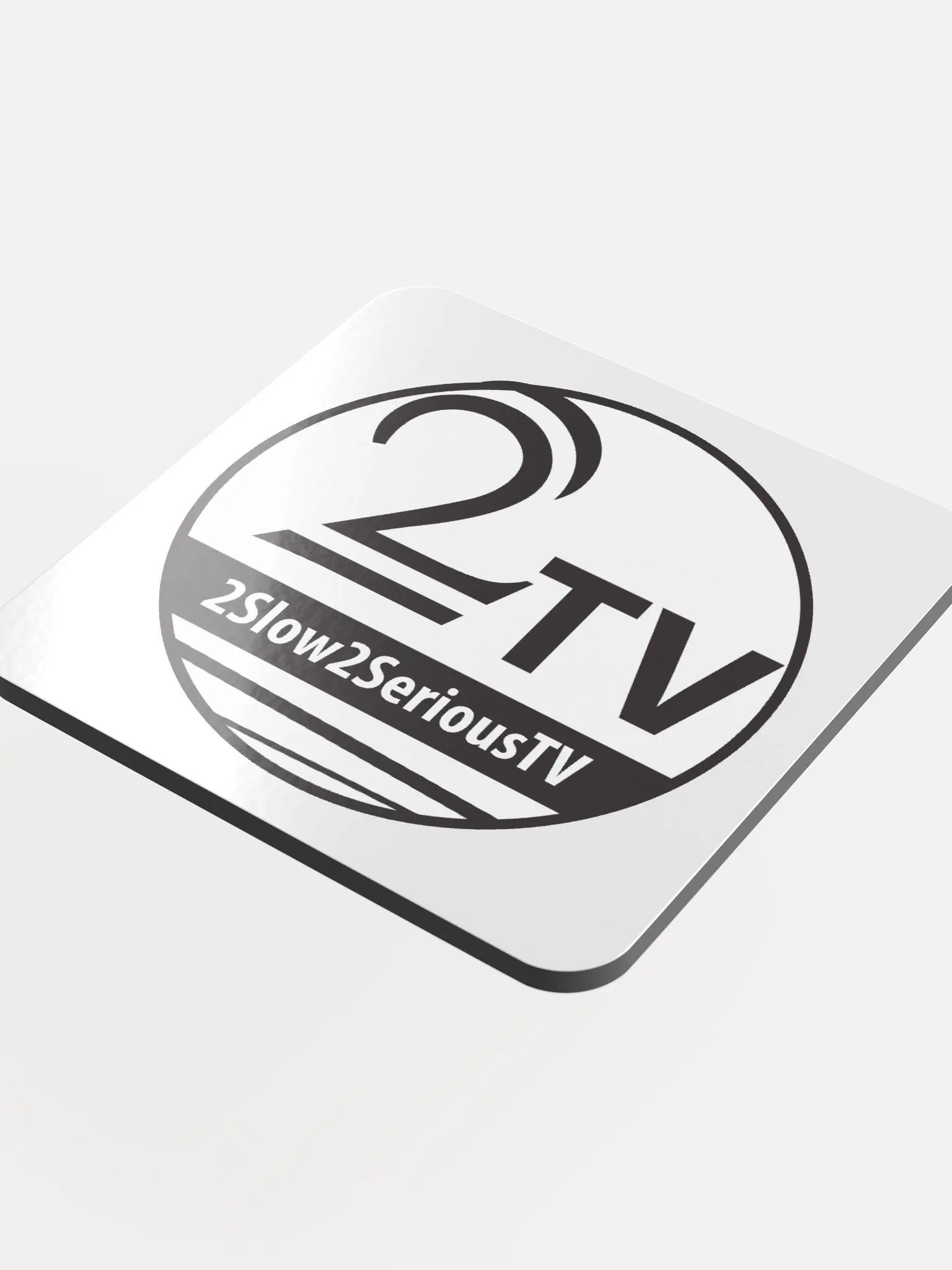 2Slow Logo Coaster - White product image (4)