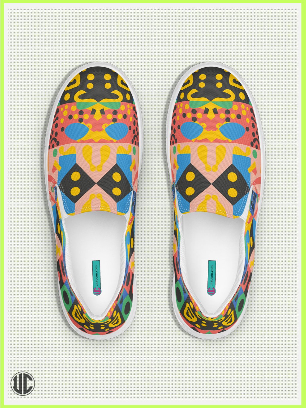 UnkoCon – Vivid Memphis Style Women’s Slip-On Shoes product image (1)