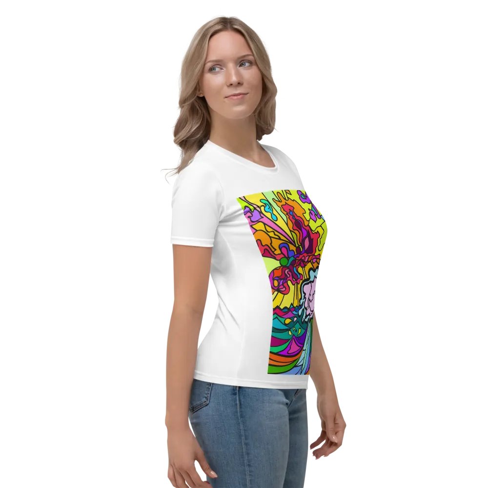 Vibrant Fusion Women's All-Over Tee - Wave at Sunset product image (4)