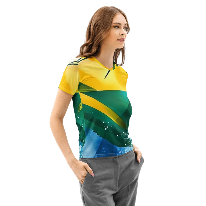 St. Vincent and the Grenadines - SVG Abstract Diplomat Print | Women’s Cotton Crew Neck T-Shirt product image (2)