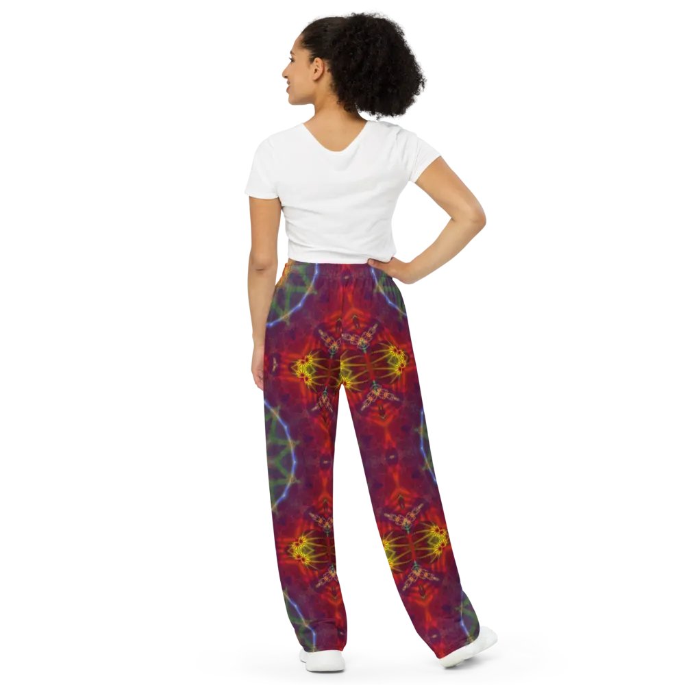 Orange and Purple Kaleidoscope Wideleg Pants product image (4)