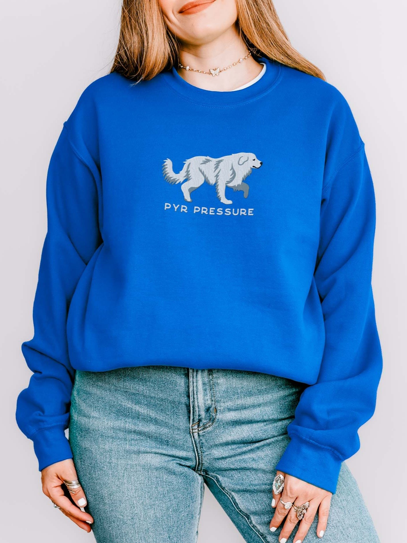 Pyr Pressure Sweatshirt (Embroidered) of a Great Pyrenees product image (2)