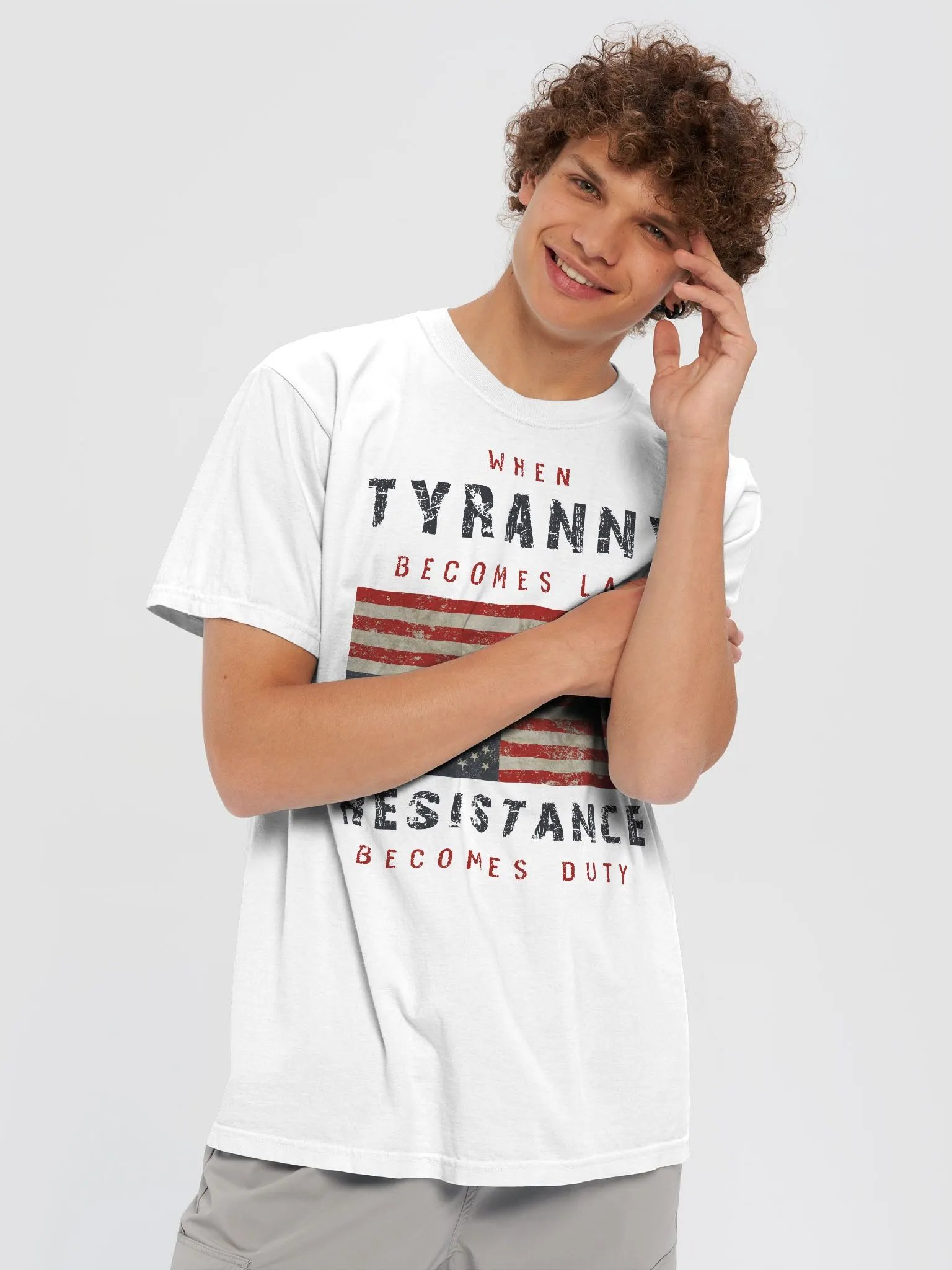 Tyranny / Resistance Men's Heavyweight Tee - C product image (3)