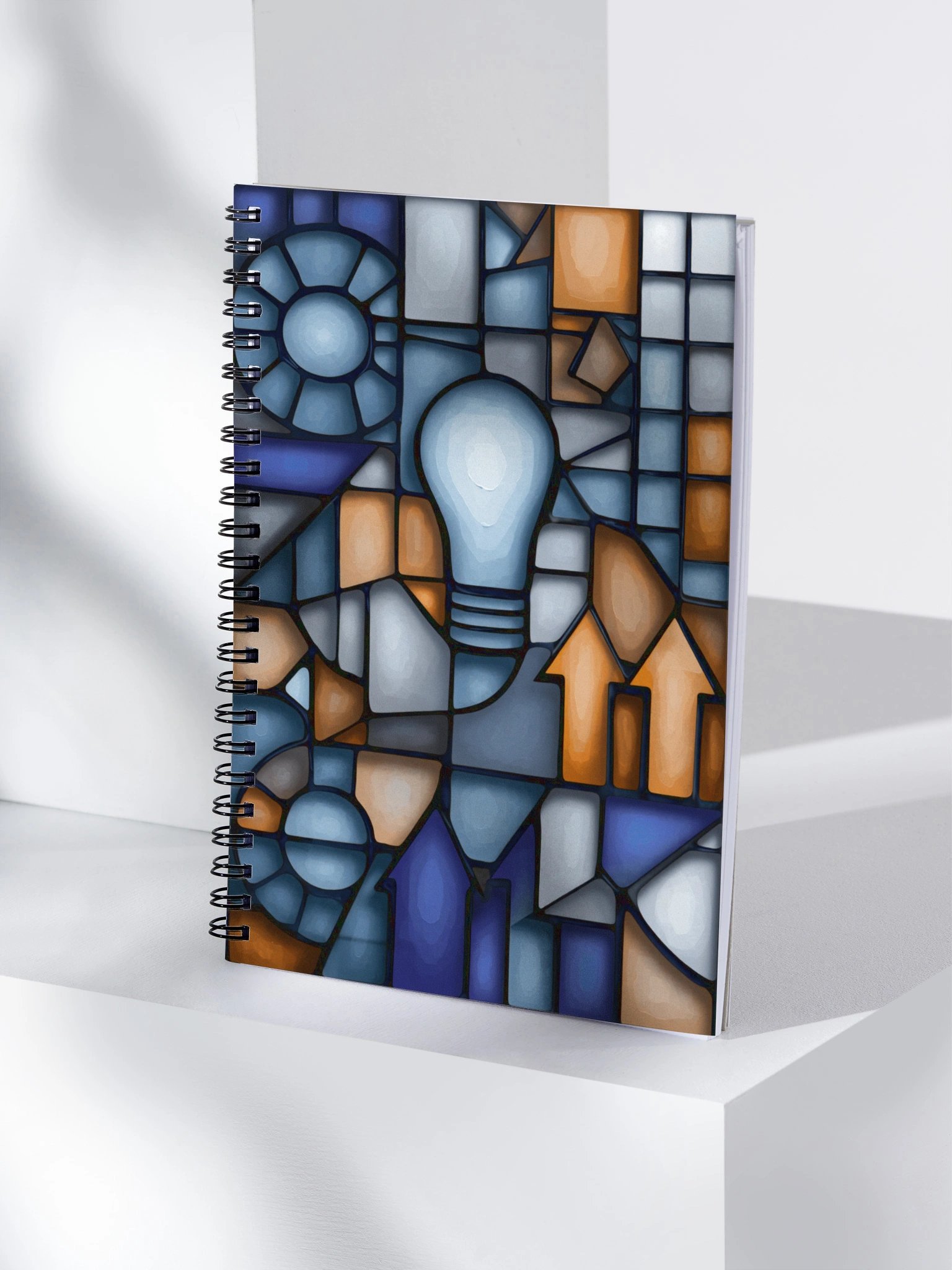 Geometric Light Bulb Spiral Notebook product image (4)