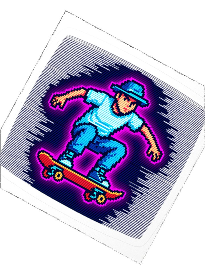 8-Bit Bolt Vinyl Sticker product image (2)