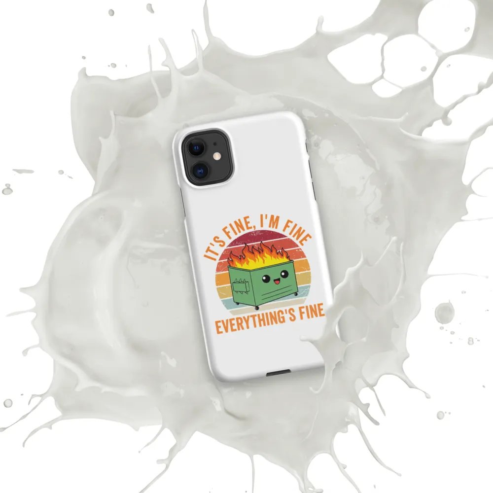 It’s Fine, I’m Fine, Everything’s Fine Dumpster Fire – Protect Your Phone, and Your Sanity Phone Case product image (7)