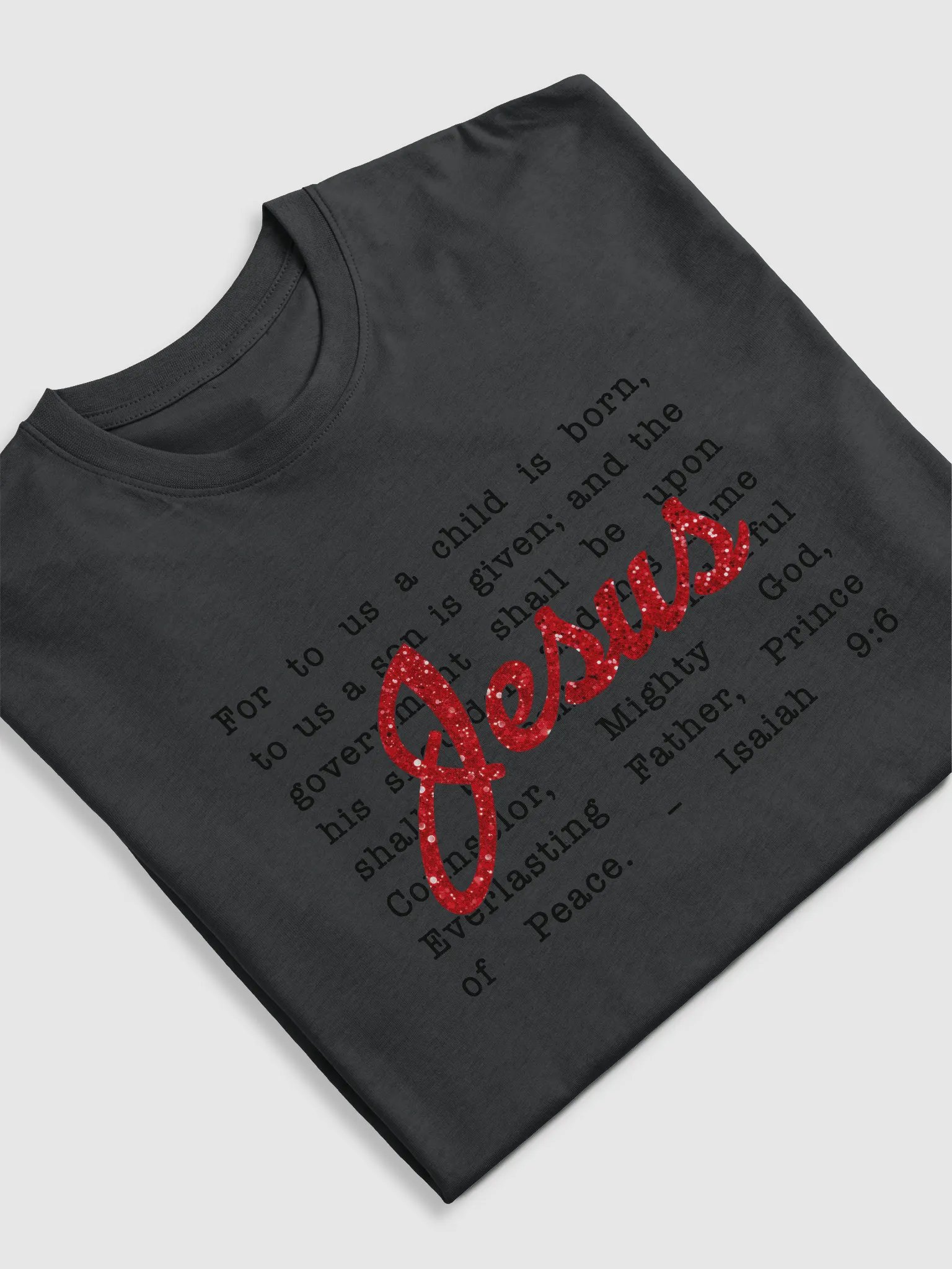 Glittering Jesus Cursive Tee product image (5)