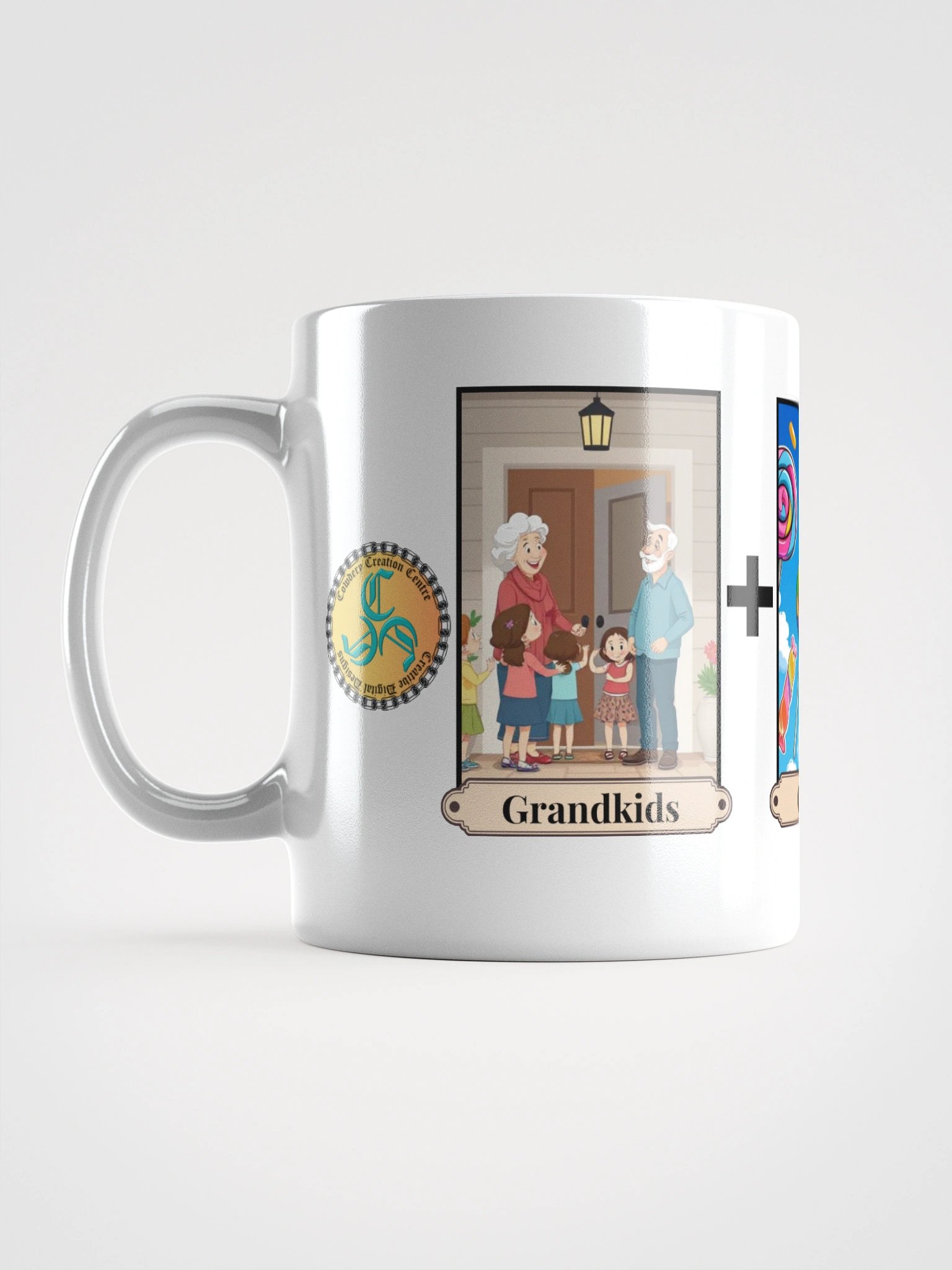 Grandkids + Candy = Sweet Revenge (Both) Glossy White Mug product image (1)