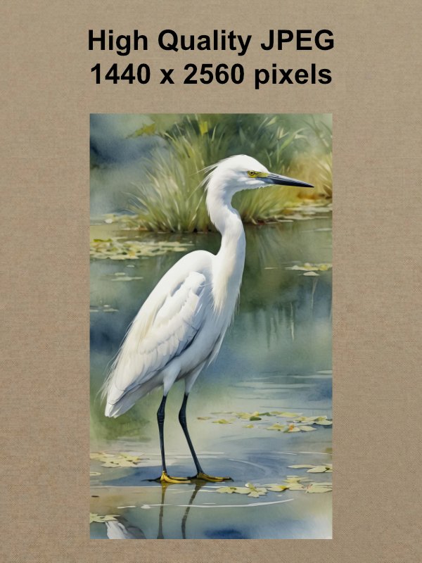 Snowy Egret Phone Wallpaper product image (2)