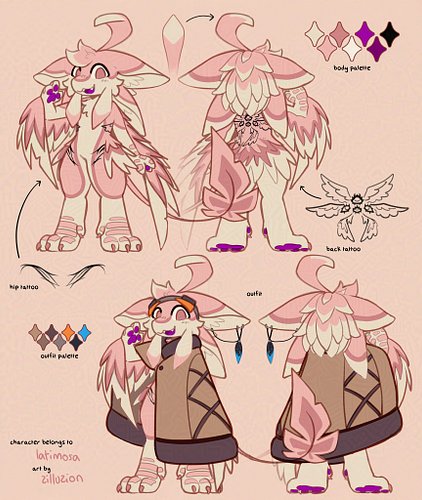 soft pink avali~ 🌸
ref sheet for Latimosa