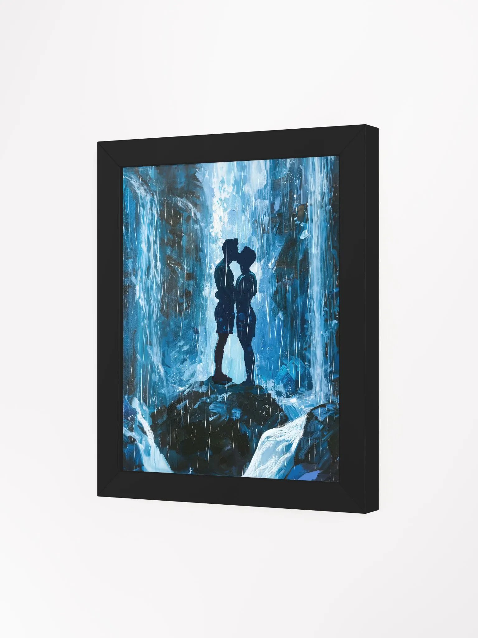Kiss Beneath The Waterfalls - Gay Art Studio Framed Print product image (3)