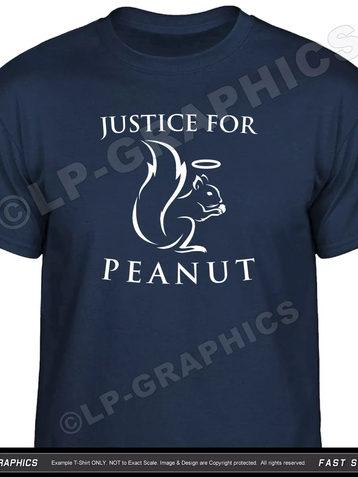 JUSTICE FOR PEANUT T-Shirt memorial rip elon squirrel 2024 trump maga usa S-2X product image (1)