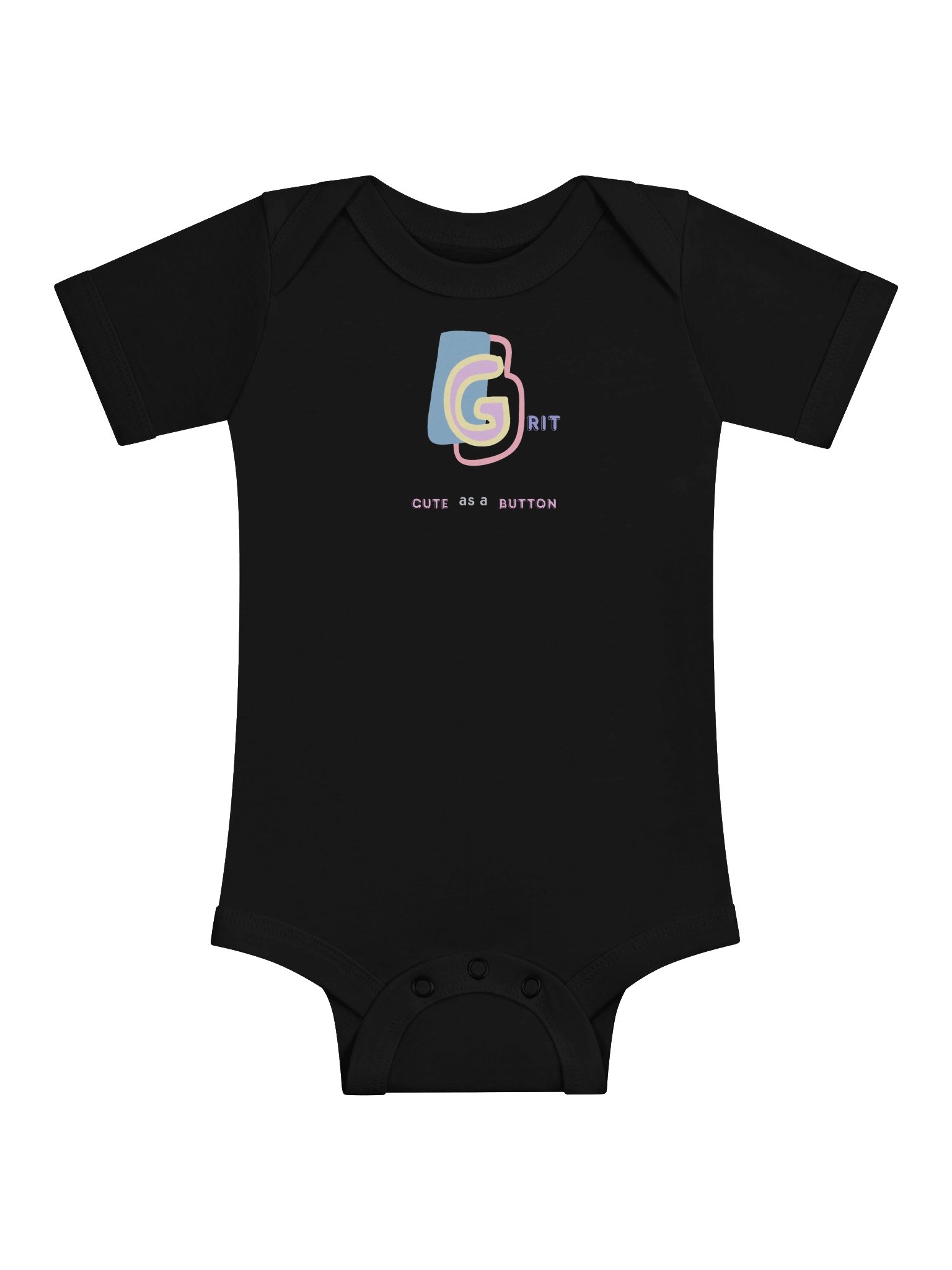 Cute as a Button Pastel Baby Onesie product image (1)