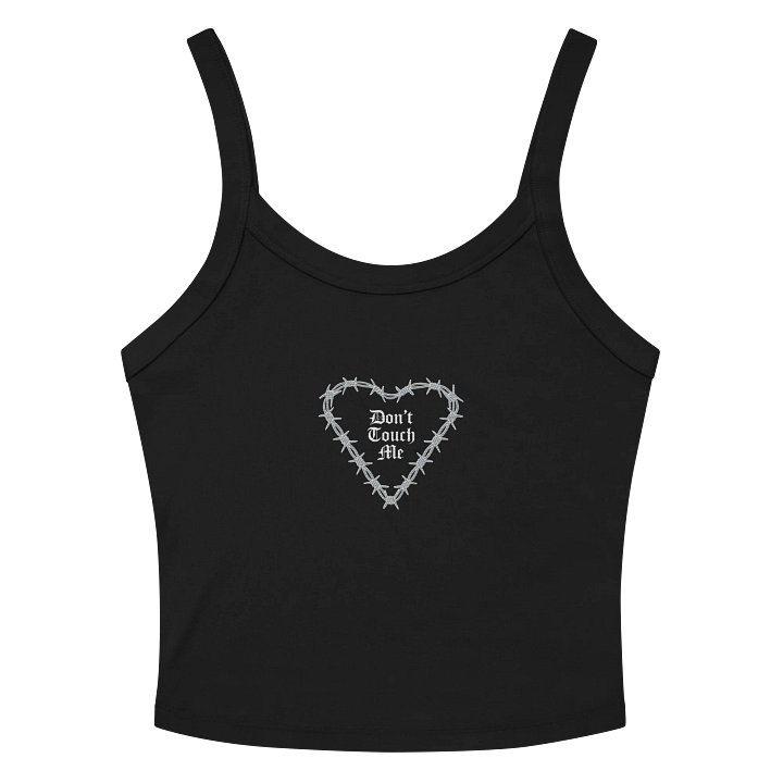 Embroidered Don't Touch Me Barb Wire Heart Tank product image (3)