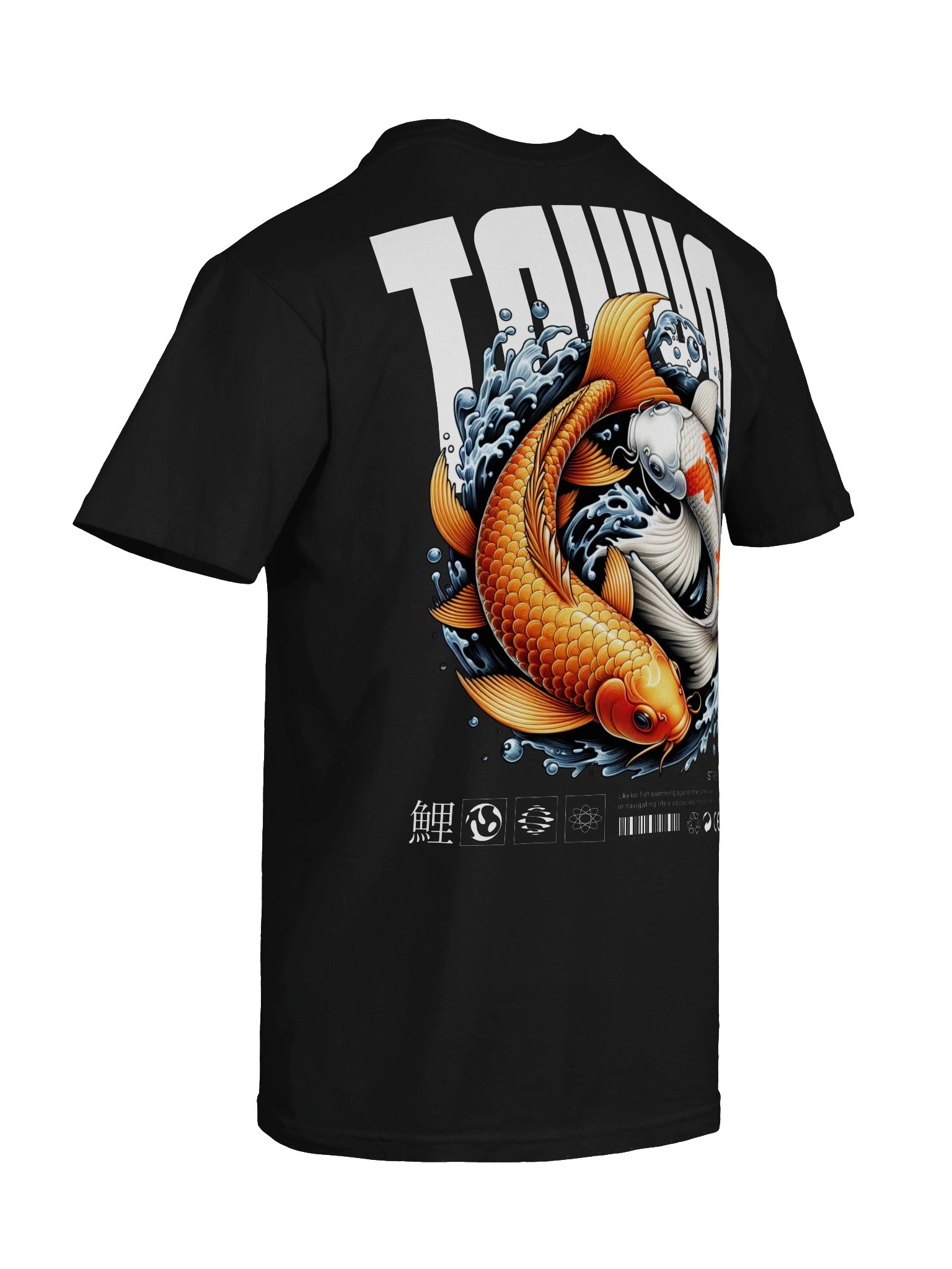 Tokyo Koi Fish Yin Yang Graphic Tee – Japanese Streetwear Oversized T-Shirt product image (5)